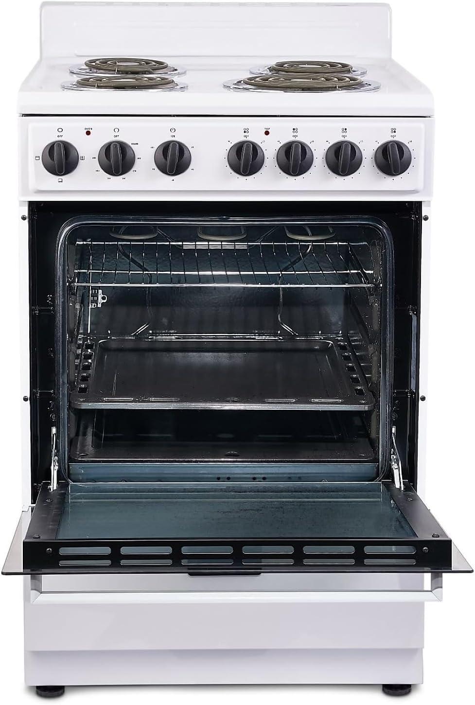 Premium Levella 24" 2.7 Cubic Feet Smart Electric Free Standing Range with 4 Burners