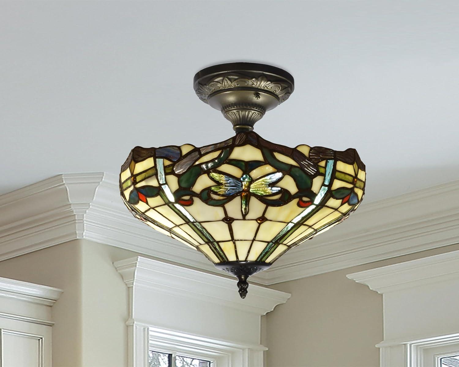 Dale Tiffany Cabrini Tiffany Semi Flush Mount