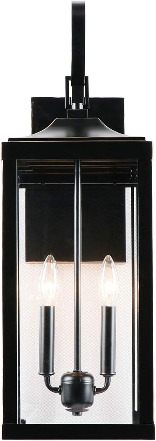 2 Light Outdoor Wall Lantern in Imperial Black