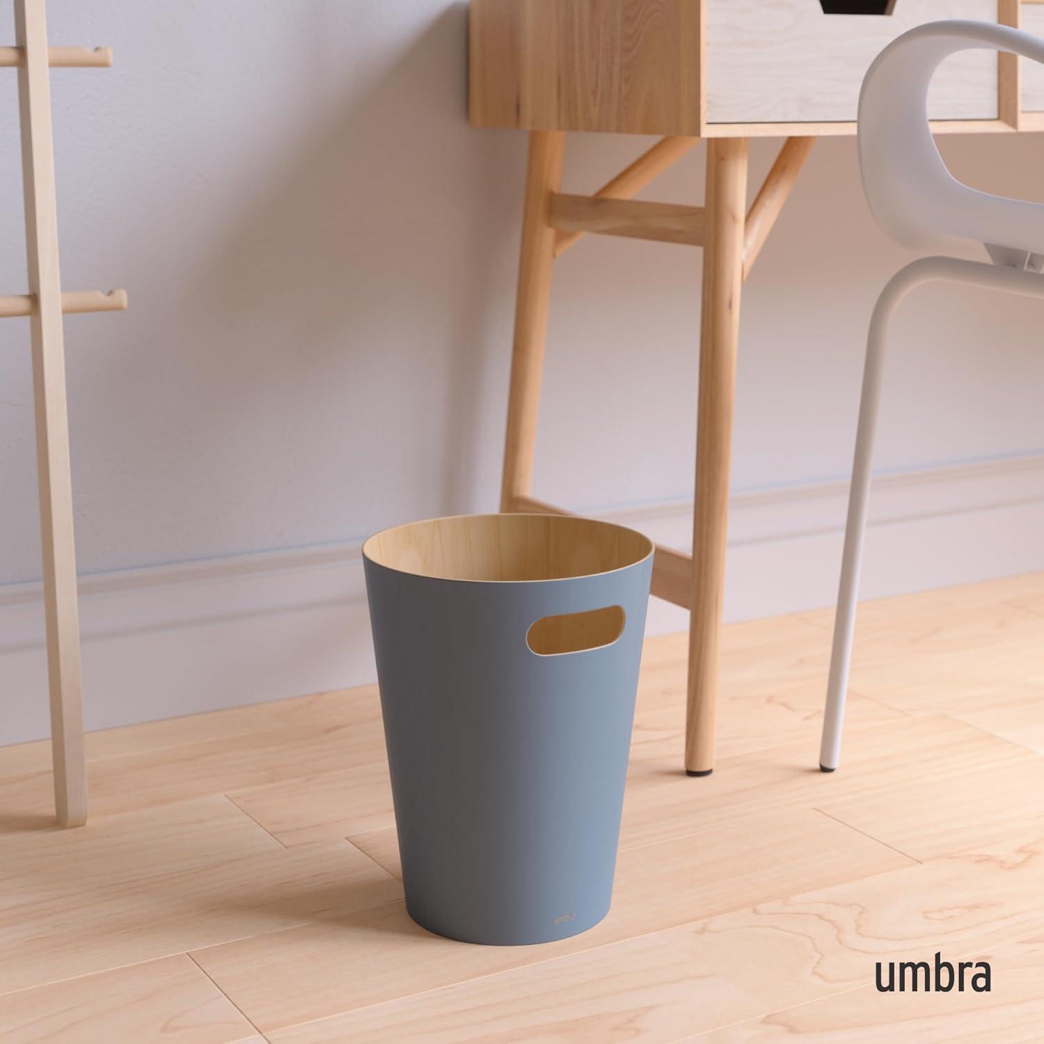Umbra Woodrow Trash Can 2-Gallon (7.5 L) Capacity