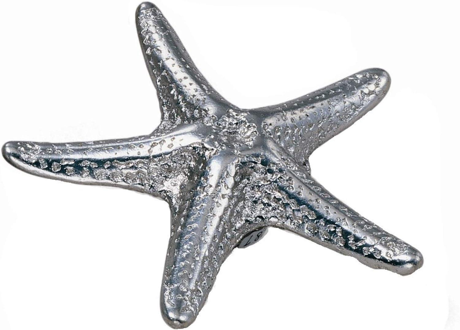 Silver Starfish Zinc Cabinet Knob Set, 3 Inch, 25 Piece