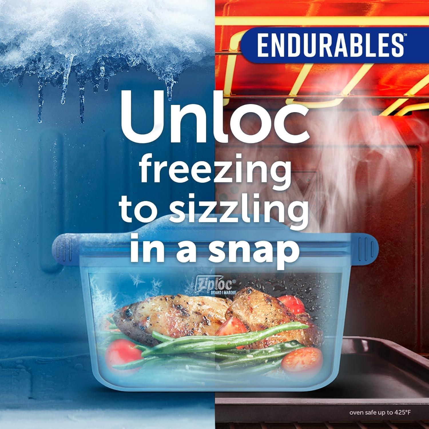 Ziploc Endurables Reusable Silicone Food Storage Container - Medium - 32 fl oz