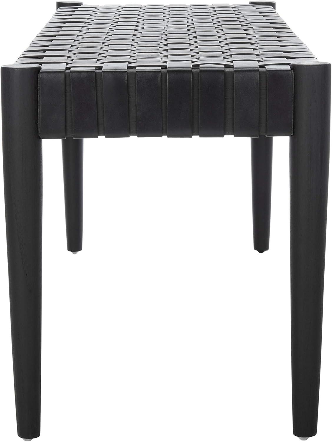 Orin 47" Woven Leather Bench