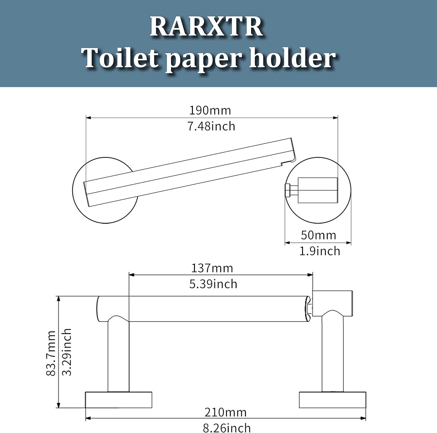 Fixsen Gold Toilet Paper Holder Bathroom Double Post Pivoting Tissue Roll Holder Stainless Steel and Zinc Alloy Wall Mount Detachable (Gold, 1)