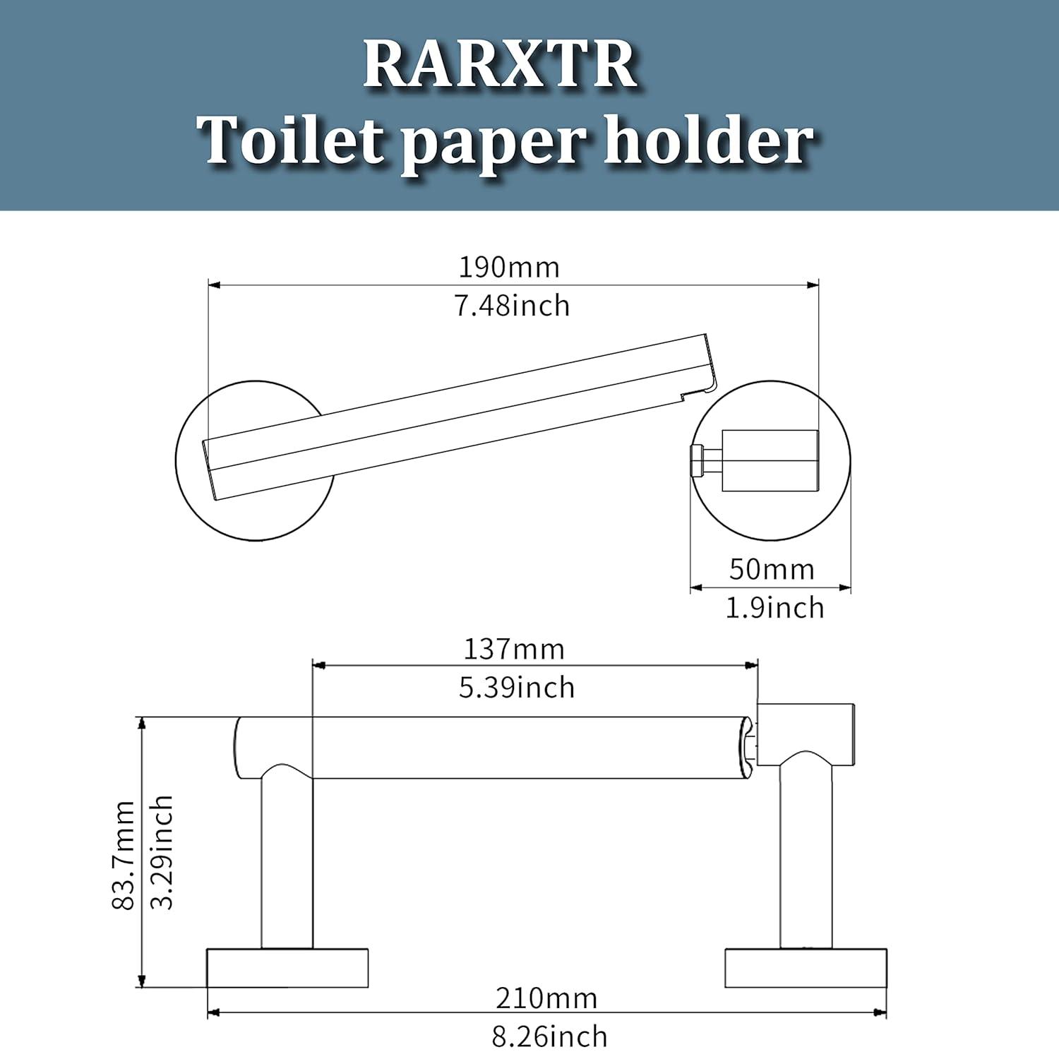 Fixsen Gold Toilet Paper Holder Bathroom Double Post Pivoting Tissue Roll Holder Stainless Steel and Zinc Alloy Wall Mount Detachable (Gold, 1)