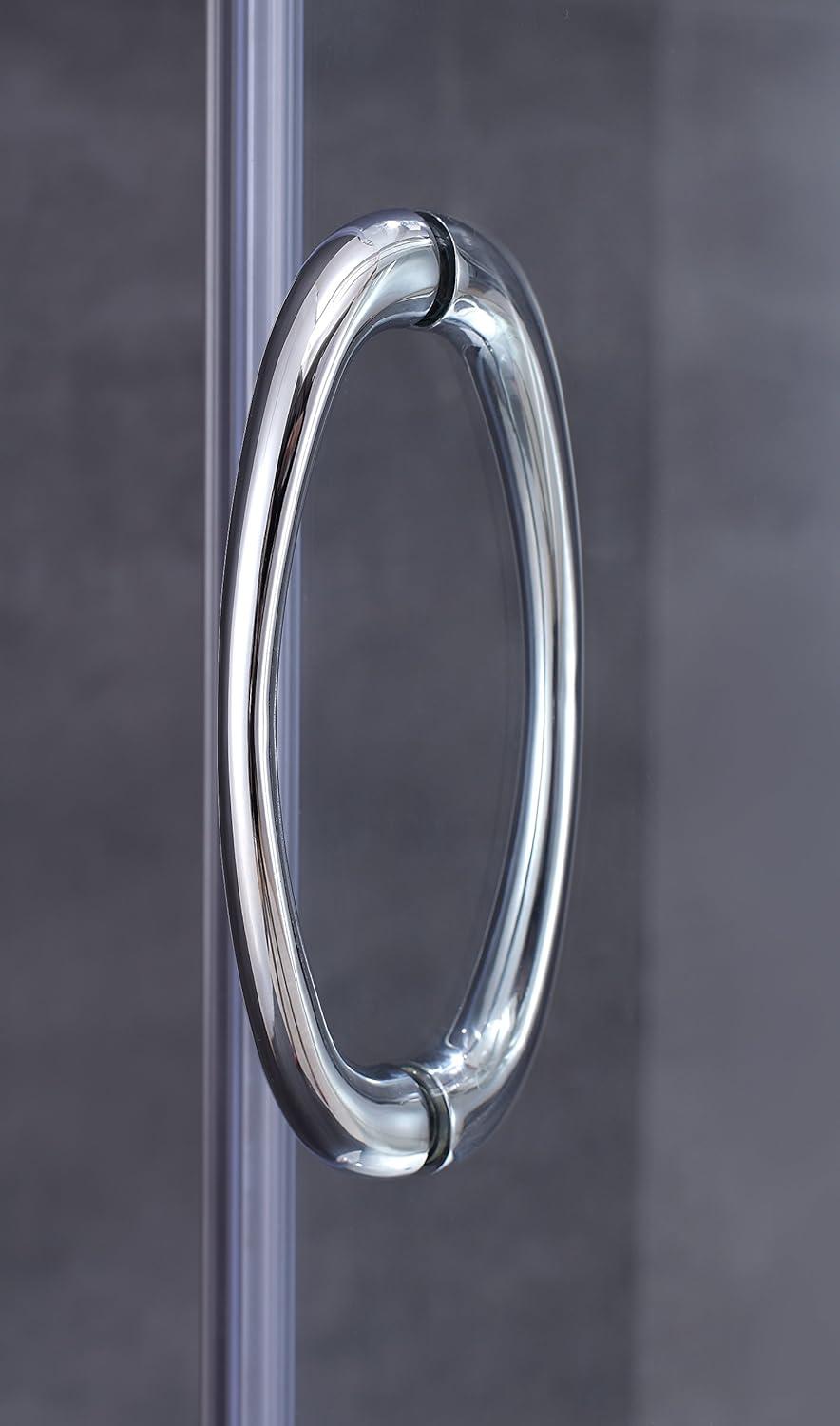 Ove Decors Breeze_36_without_walls OVE Decors Breeze Premium 40 in. Round Shower Kit w/ Clear, Base in Chrome Finish