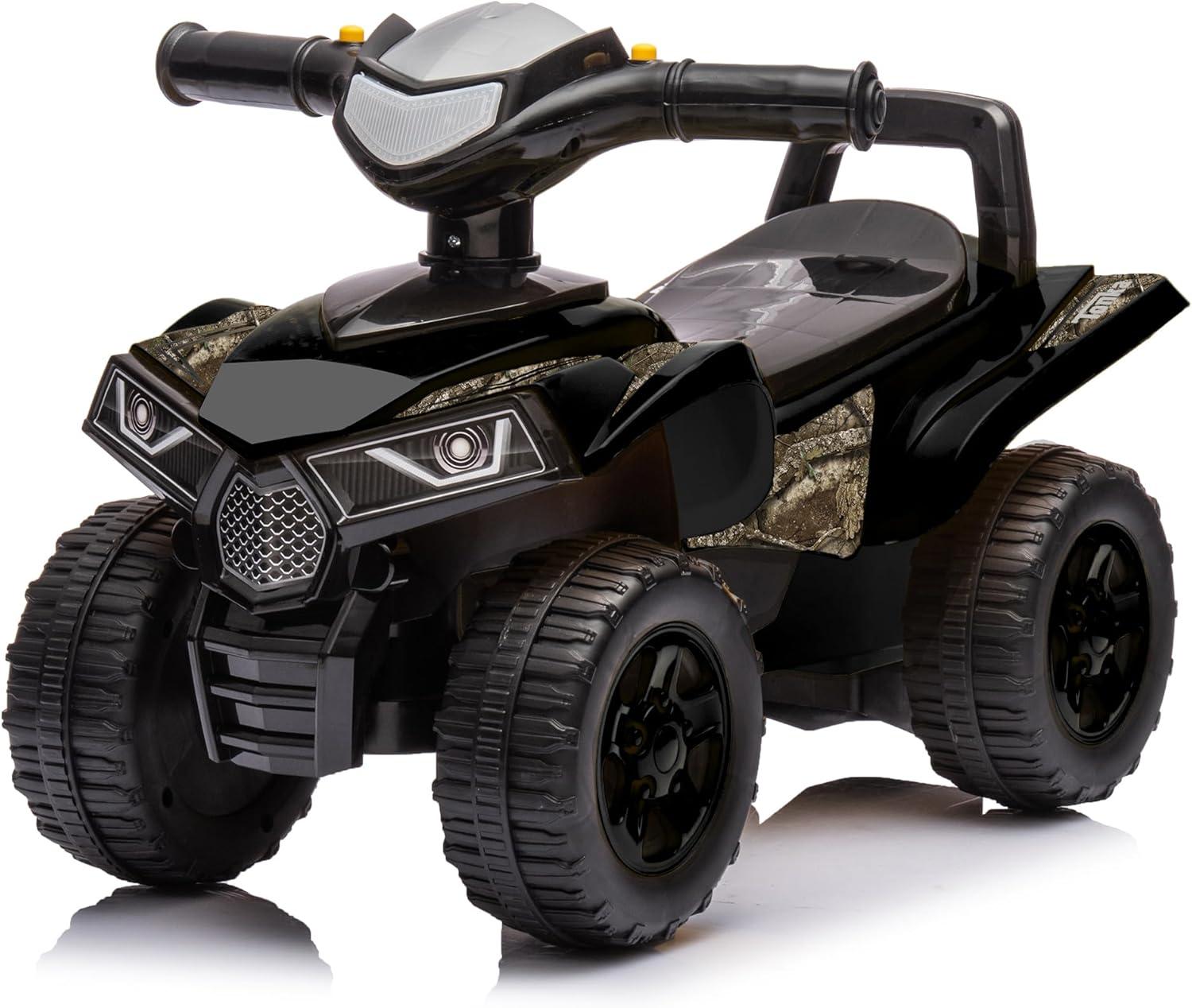 RealTree: Quad Push Car - Black - Foot-To-Floor Ride-On Toy,12mo+