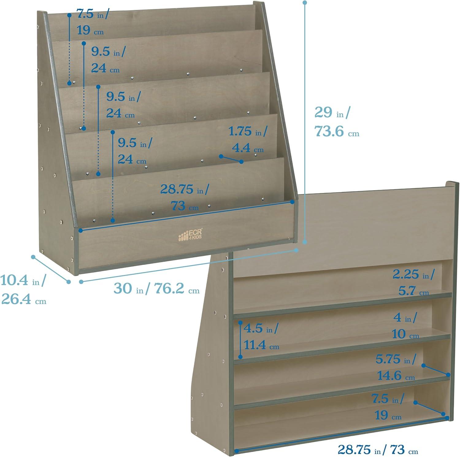 ECR4Kids Streamline Single-Sided Book Display with Storage