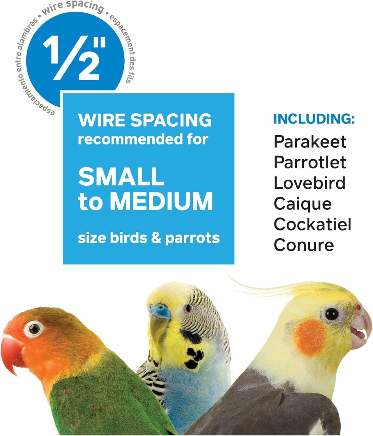 Prevue Pet Products SP31999G Classic Round Bird Cage, Green,1/2"