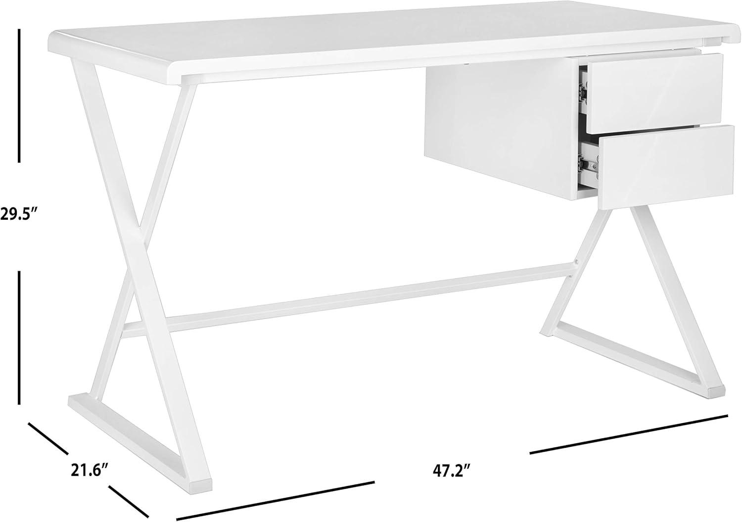Watkins Desk - White - Safavieh