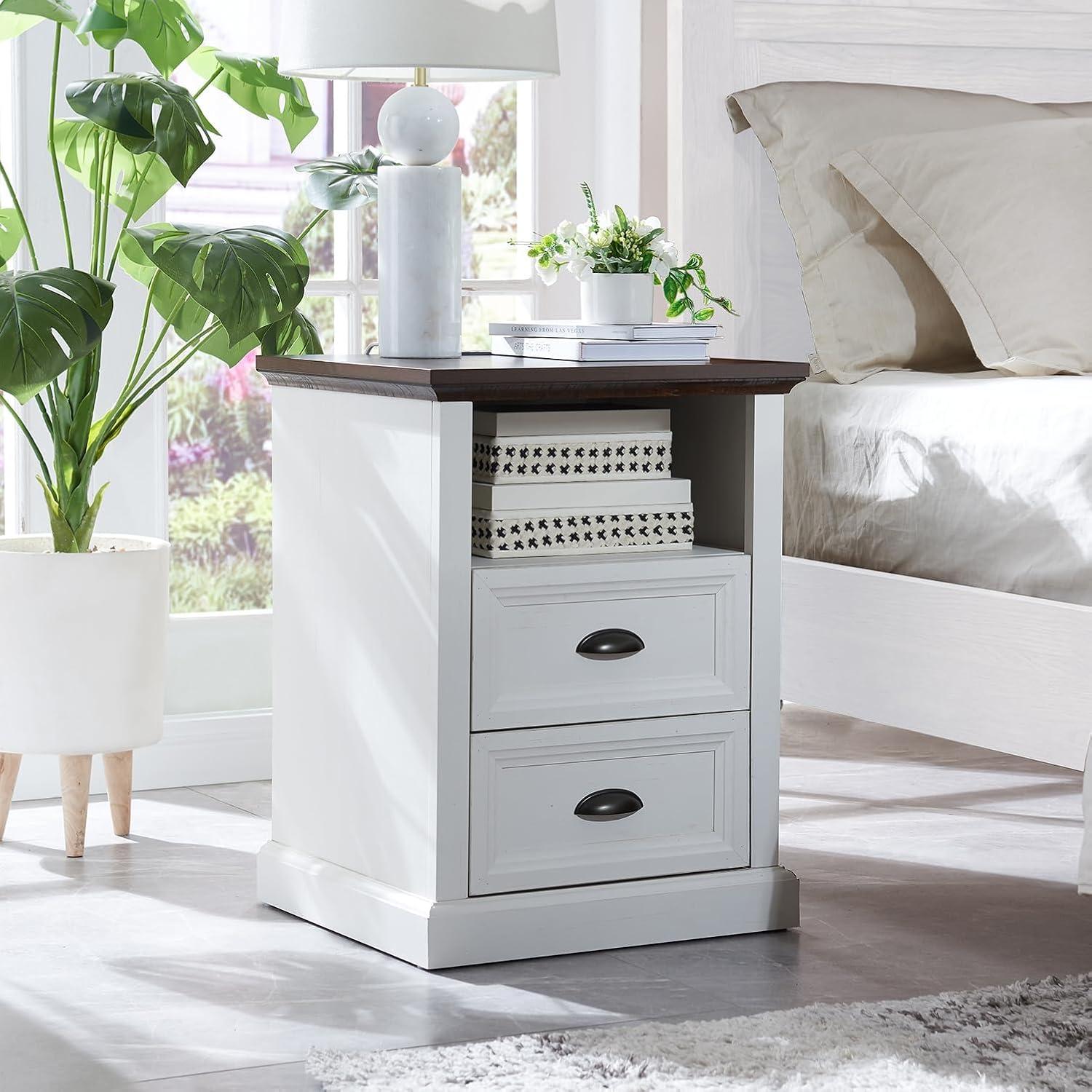 Winston Porter Nadra 4 Drawer Dresser for Bedroom, Chest of Drawers Organizer Storage, Farmhouse Wood Rustic Tall Dresser