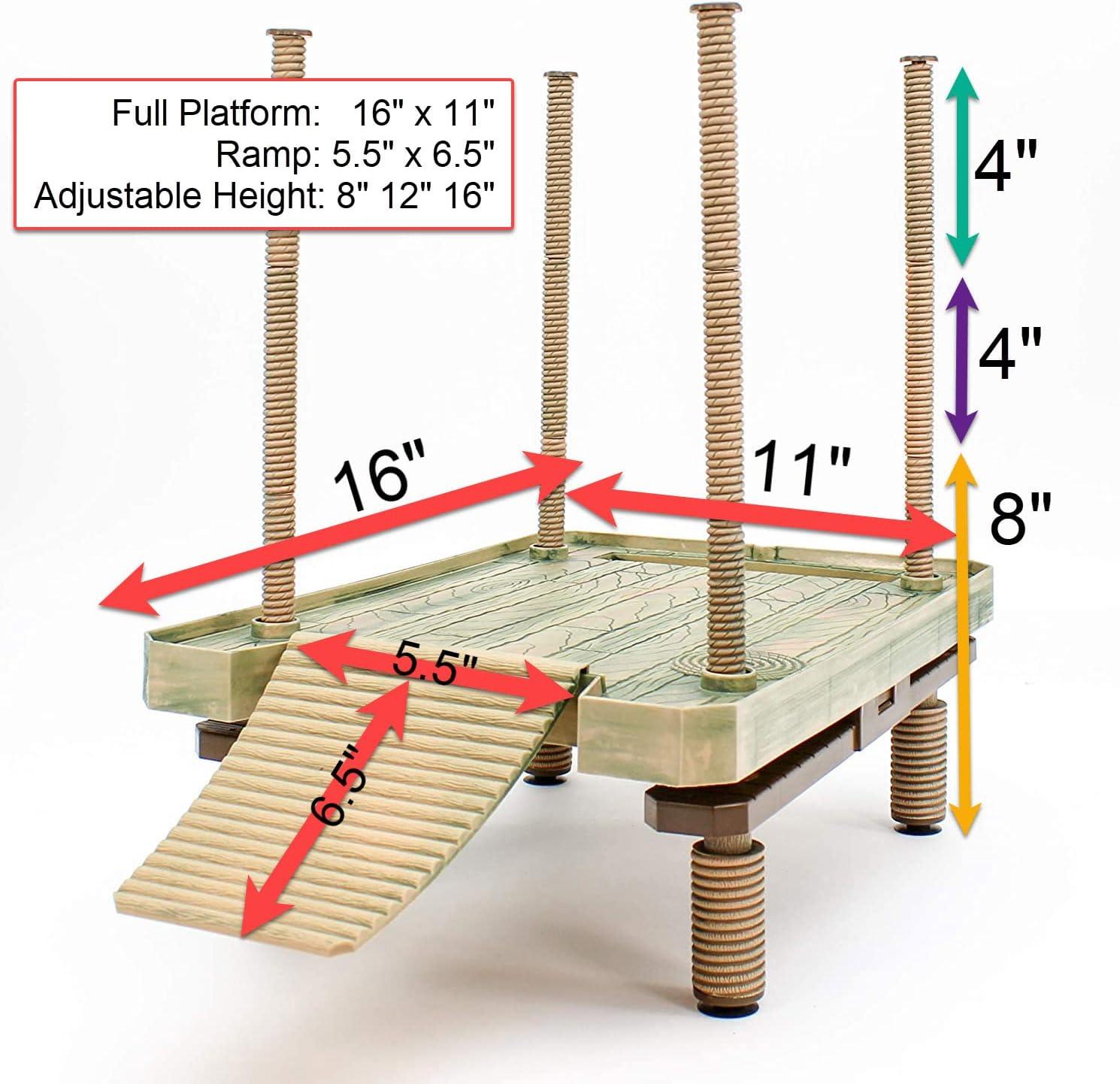 Large Floating Turtle Pier with Adjustable Pylon Supports