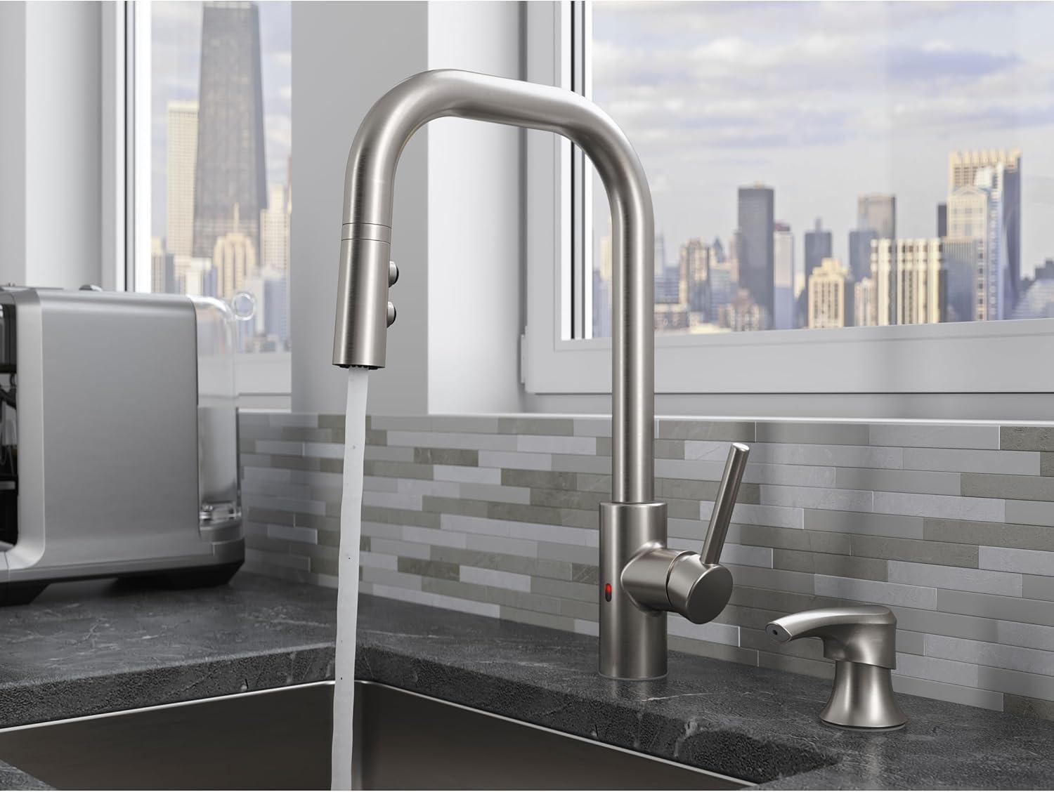 Pfister Zanna 1-Handle Touchless Spot Defense Stainless Steel Kitchen Faucet