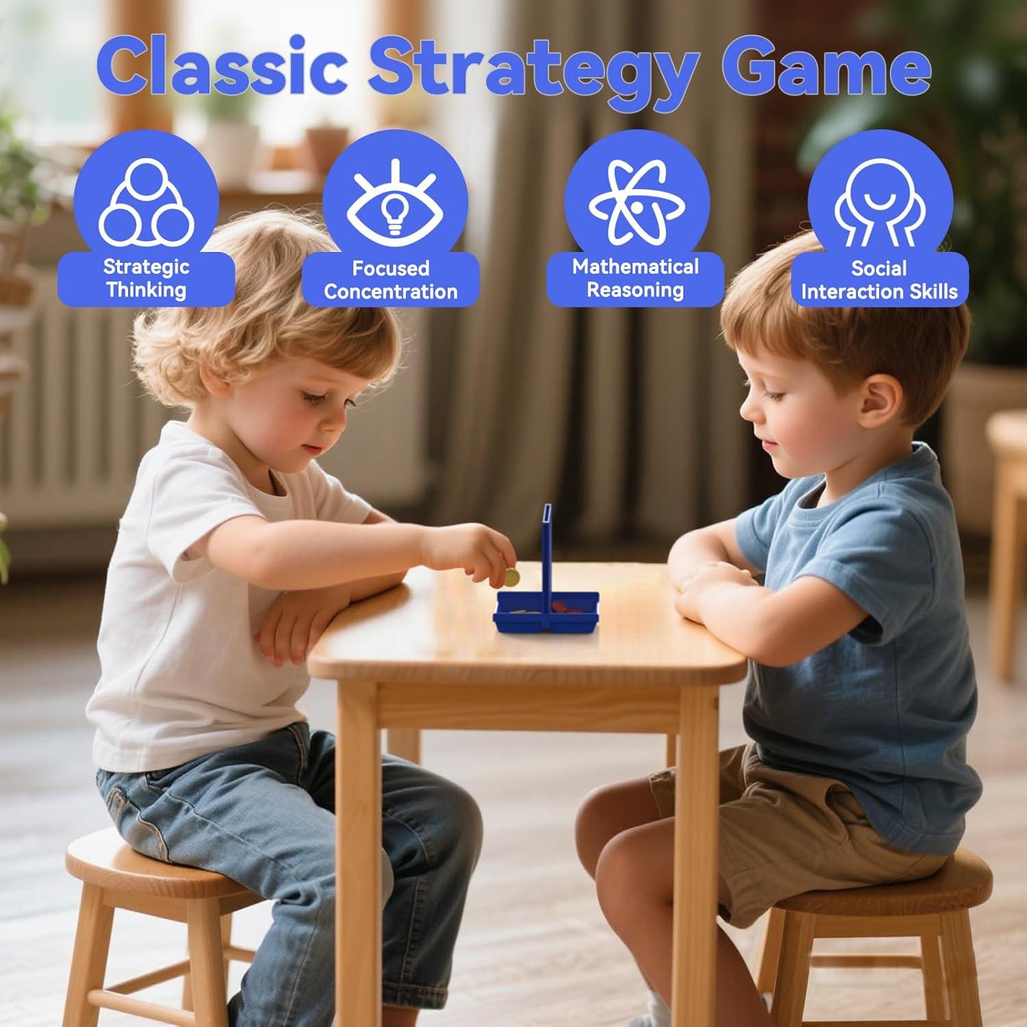 FNNMNNR Four in a Row Line Up 4 Gaming Fun Set  Travel Portable Convenient Size  Classic Fun Educational Family Games