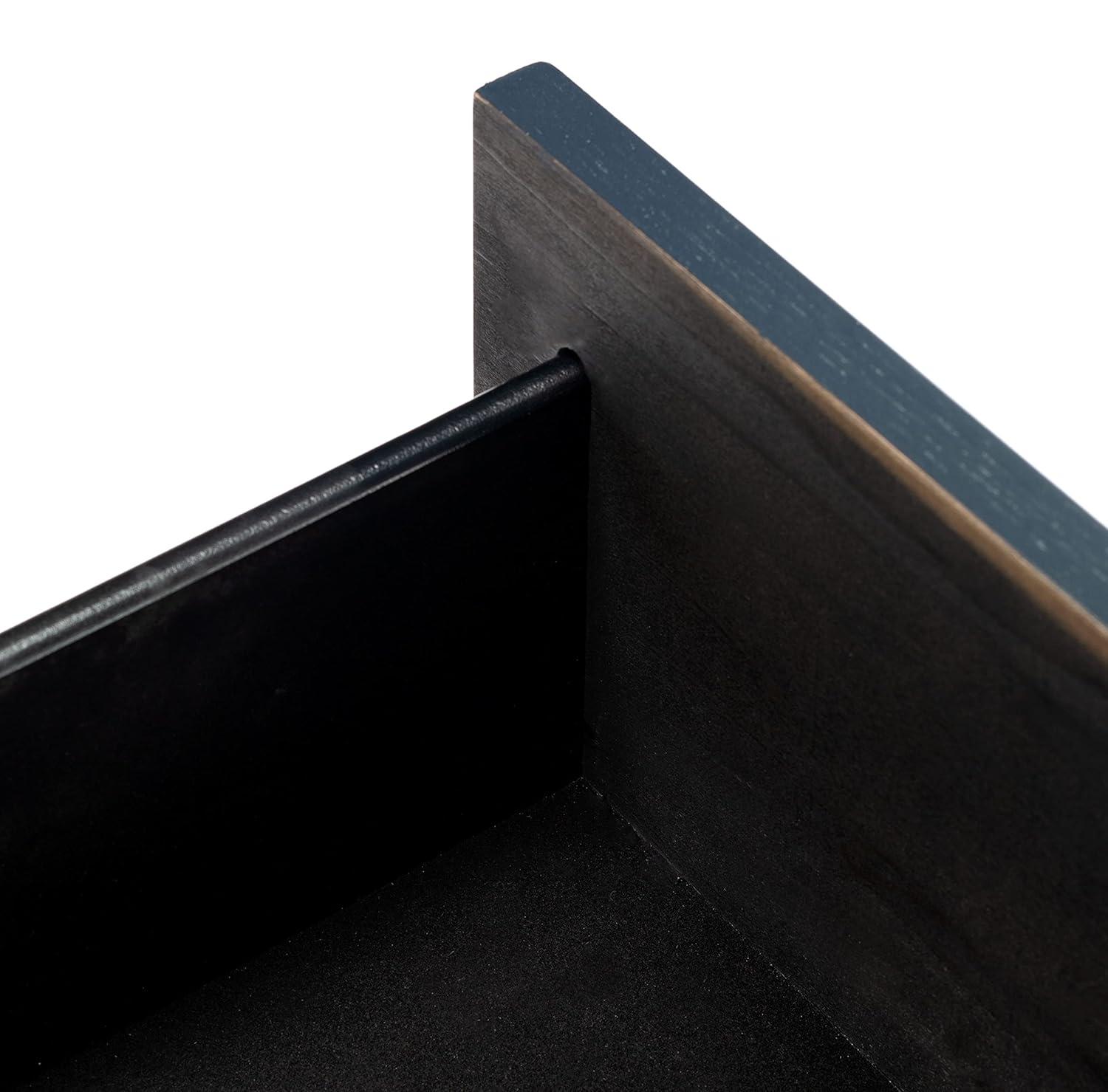 Fenno 2 Drawer Nightstand - Teal/Brass - Safavieh.