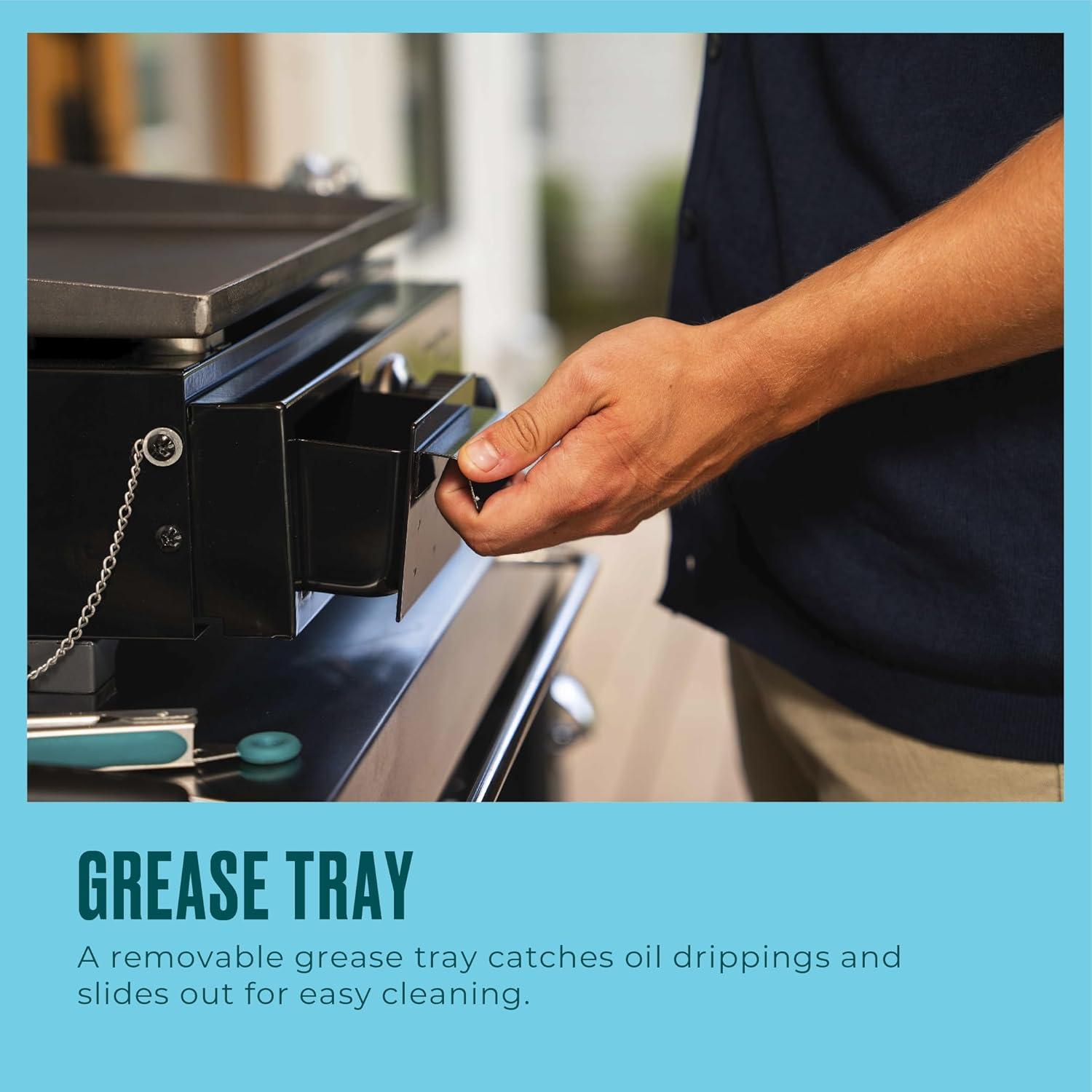 Charbroil Performance Series 17" Portable Flat Top Gas Griddle, Black