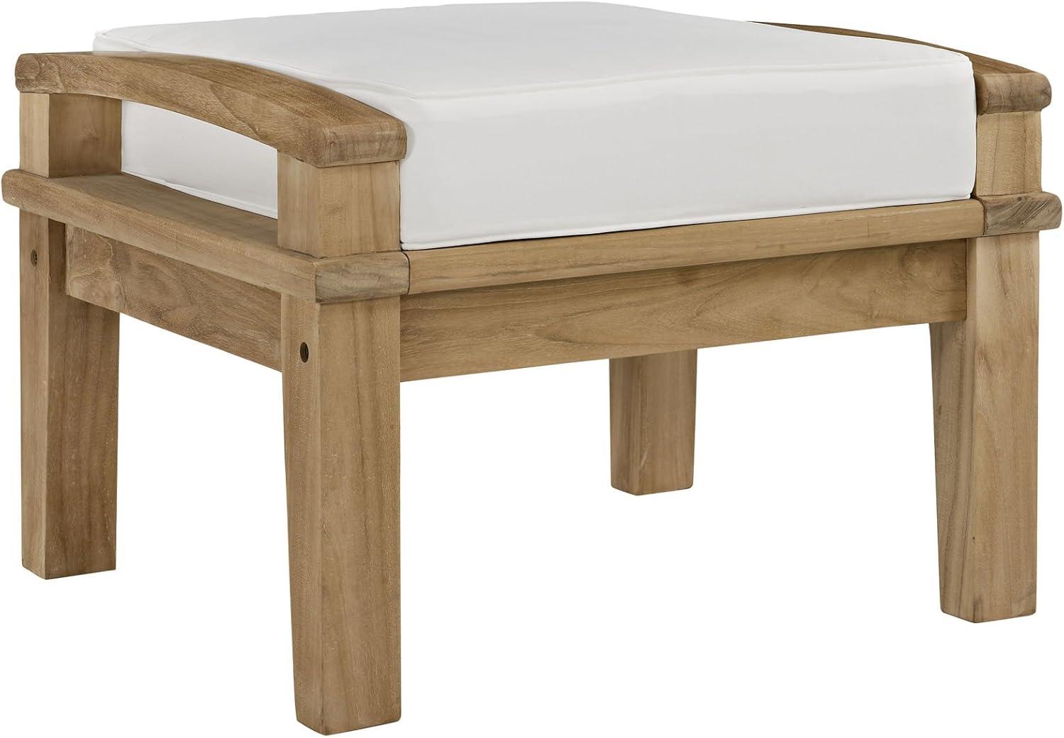 Modway Pier Outdoor Patio Teak Ottoman