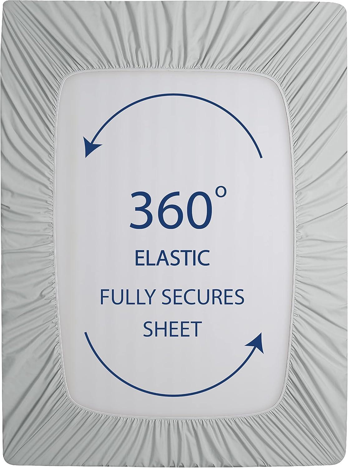 1800 Series 16 Inch Deep Microfiber Fitted Sheet