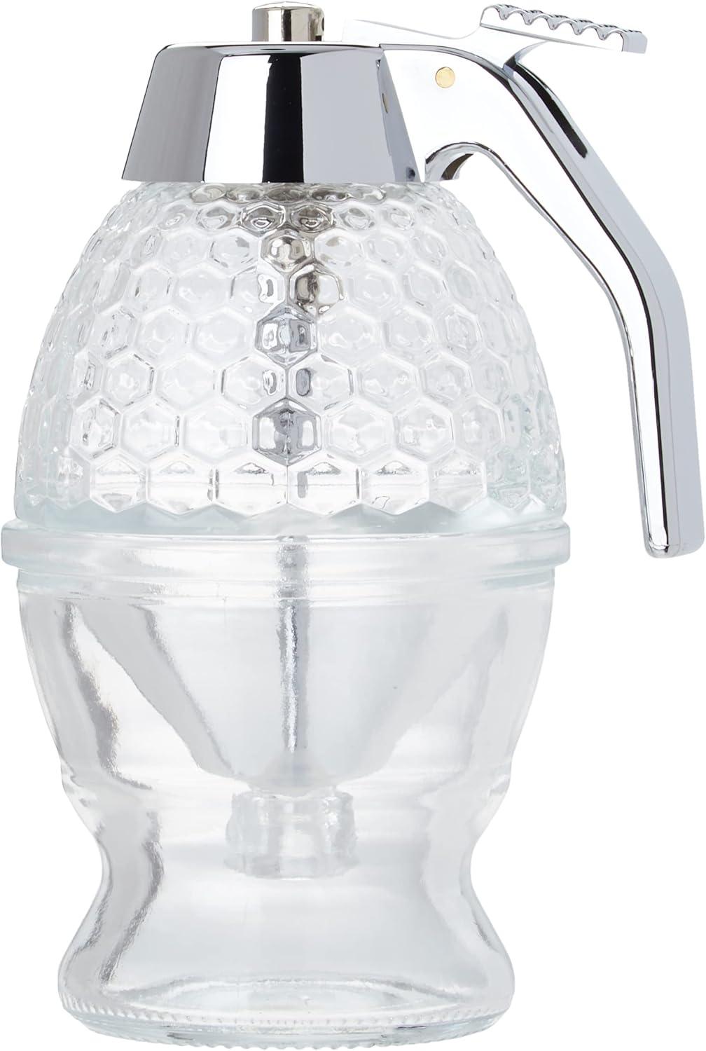 Fox Run Honey and Syrup Dispenser, Glass, 3.25" x 4" x 6"