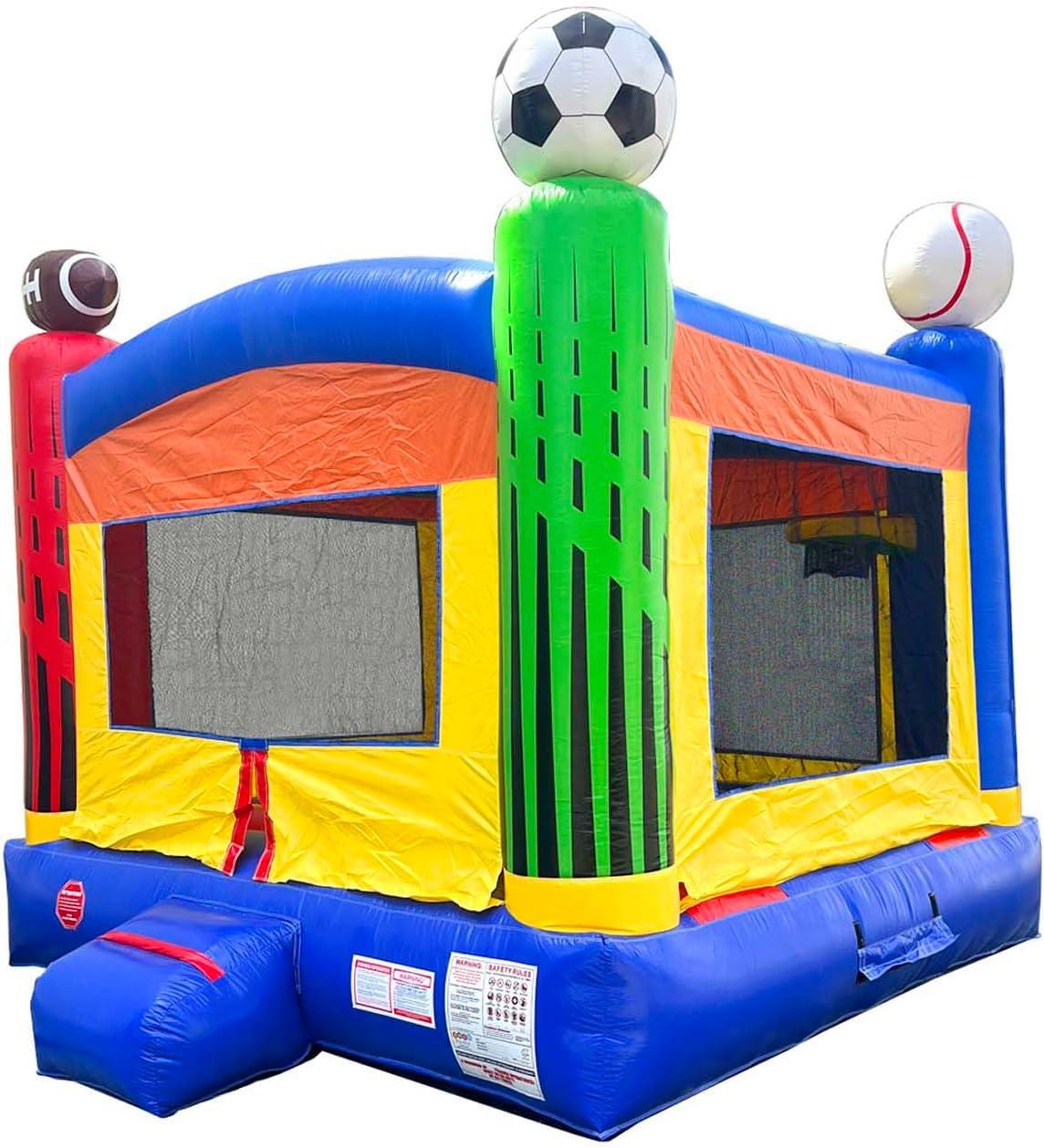 Pogo Bounce House Crossover Kids Inflatable Bounce House, No Blower