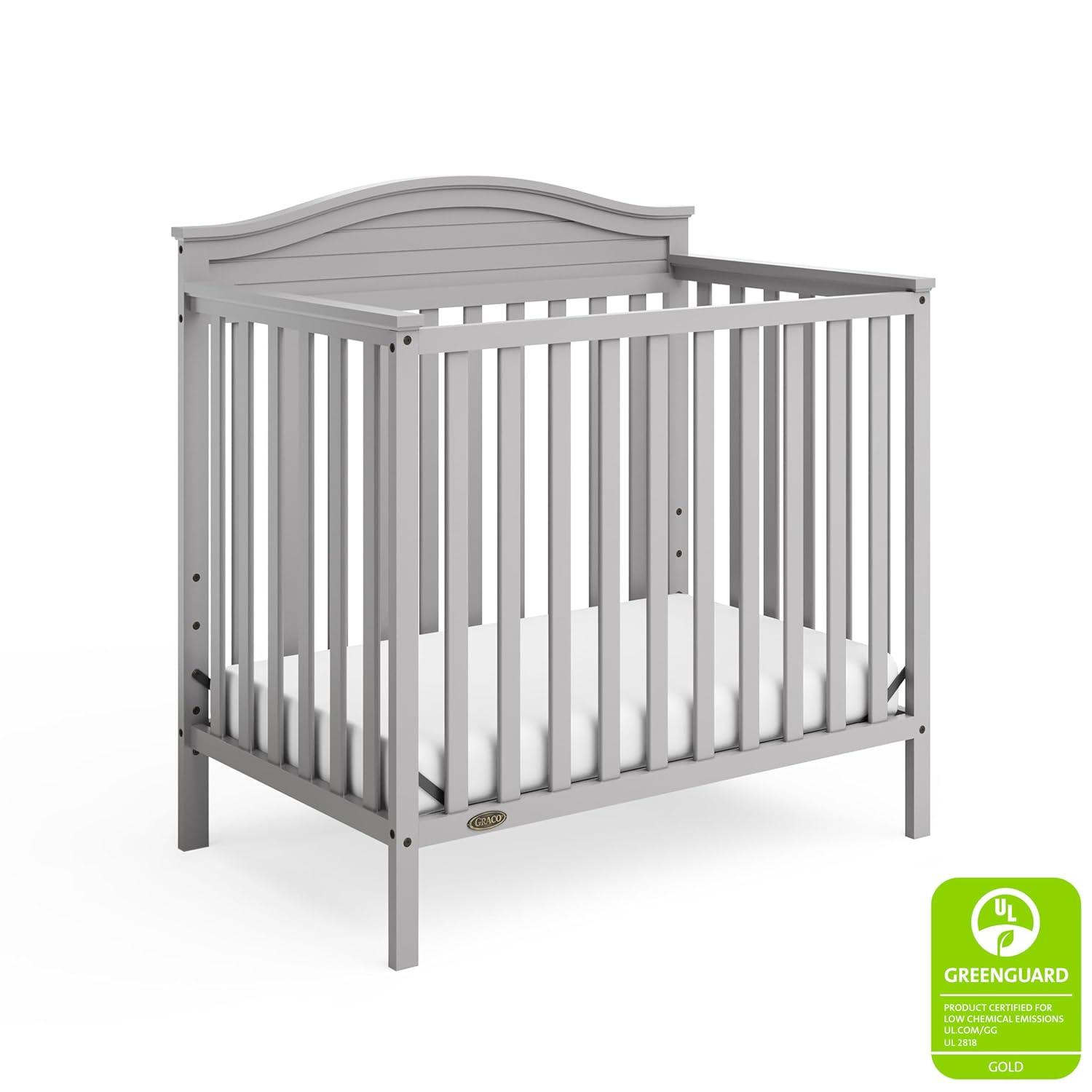 Graco Stella 4-in-1 Mini Convertible Crib with Mattress