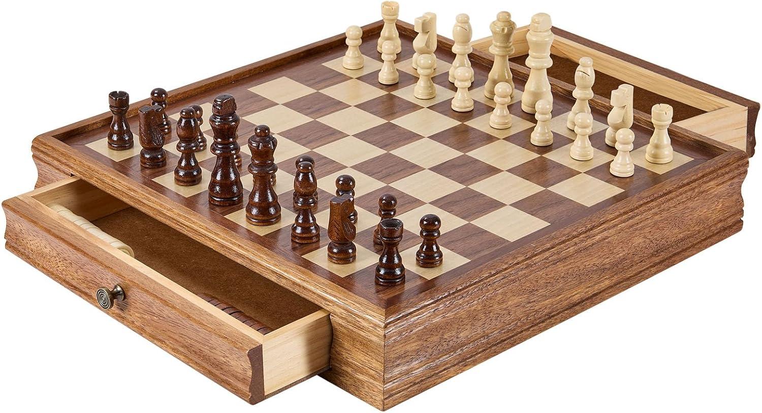 VEVOR 15'' L Solid Wood Chess Game Set