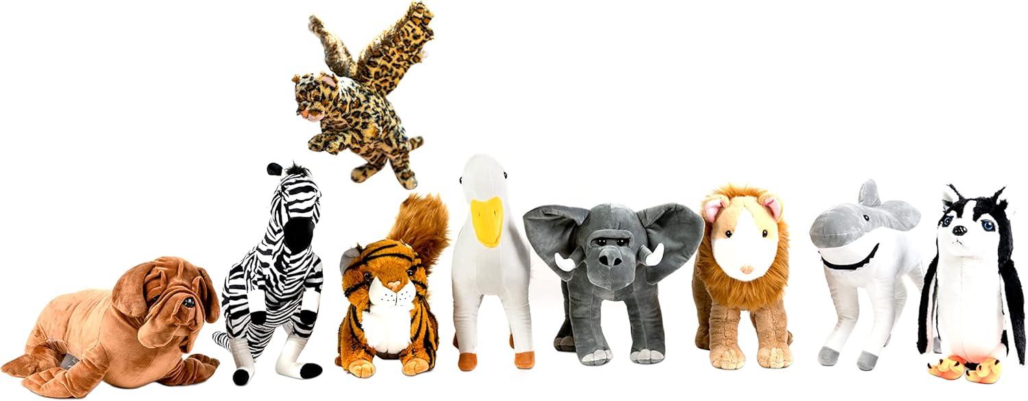 Randimals Leopard Plush Stuffed Toy Eagle Wings 15”, Soft & Huggable, Premium Quality Hybrid Animal Friend Encourages Adventure & Imagination