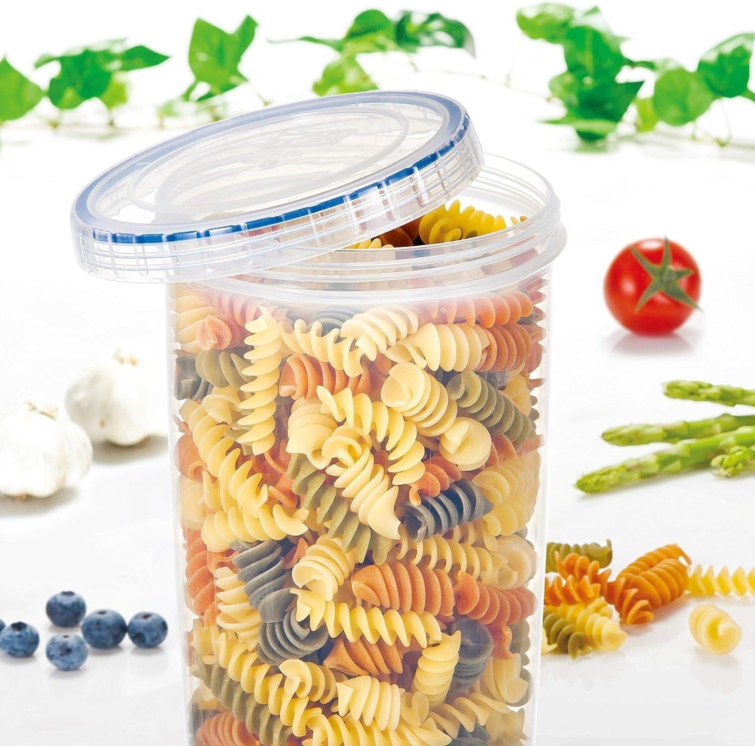 Clear BPA-Free Tall Plastic Twist Food Storage Container