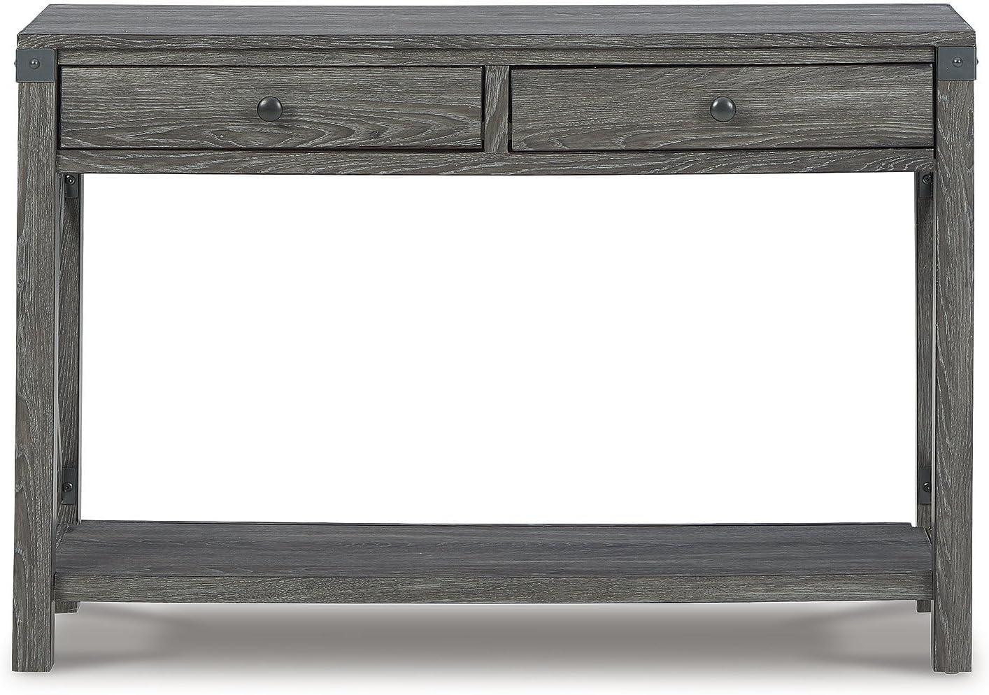 Bayflynn Console Sofa Table White - Signature Design by Ashley: Modern Farmhouse Style, Open Shelf Storage