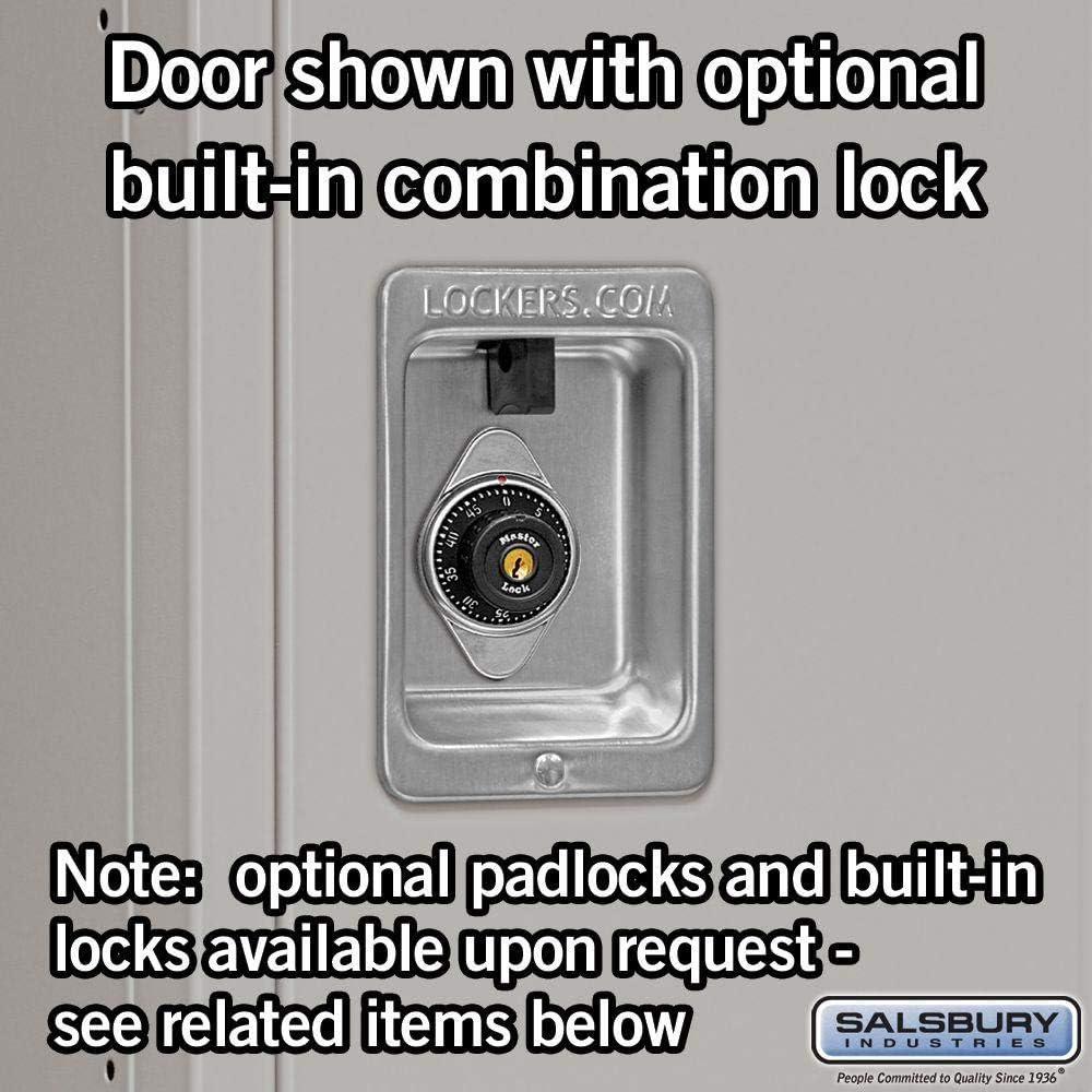 Gray Triple Tier Metal Locker with Flat Panel Doors