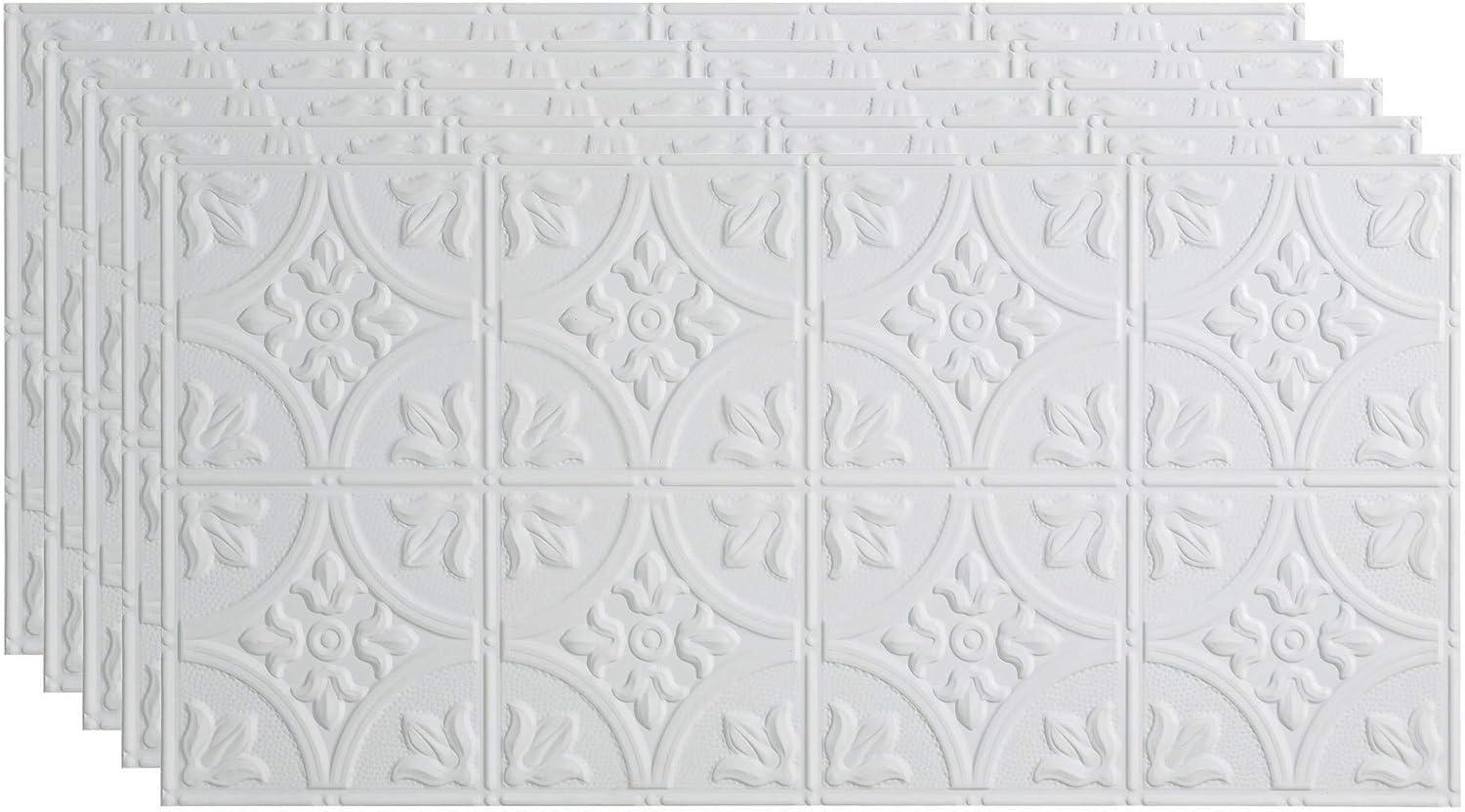 24.375'' L x 48.375'' W Embossed Vinyl Glue Up Ceiling Tile