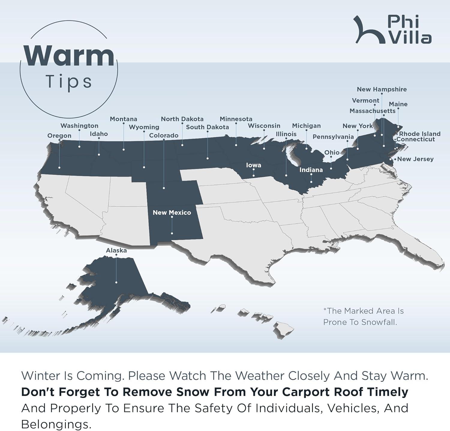 Alphamarts 10x15 Replacement Side Wall for Alphamarts Carport ( Only Side Wall )
