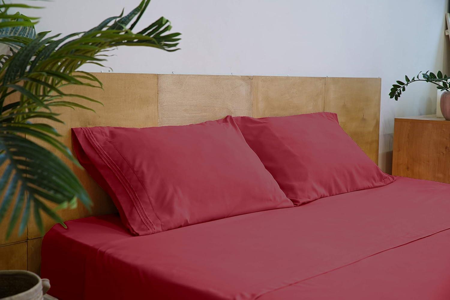 Mezzati Luxury 1800 Prestige Soft and Comfortable Collection Bed Sheets Set Twin Striped Gray