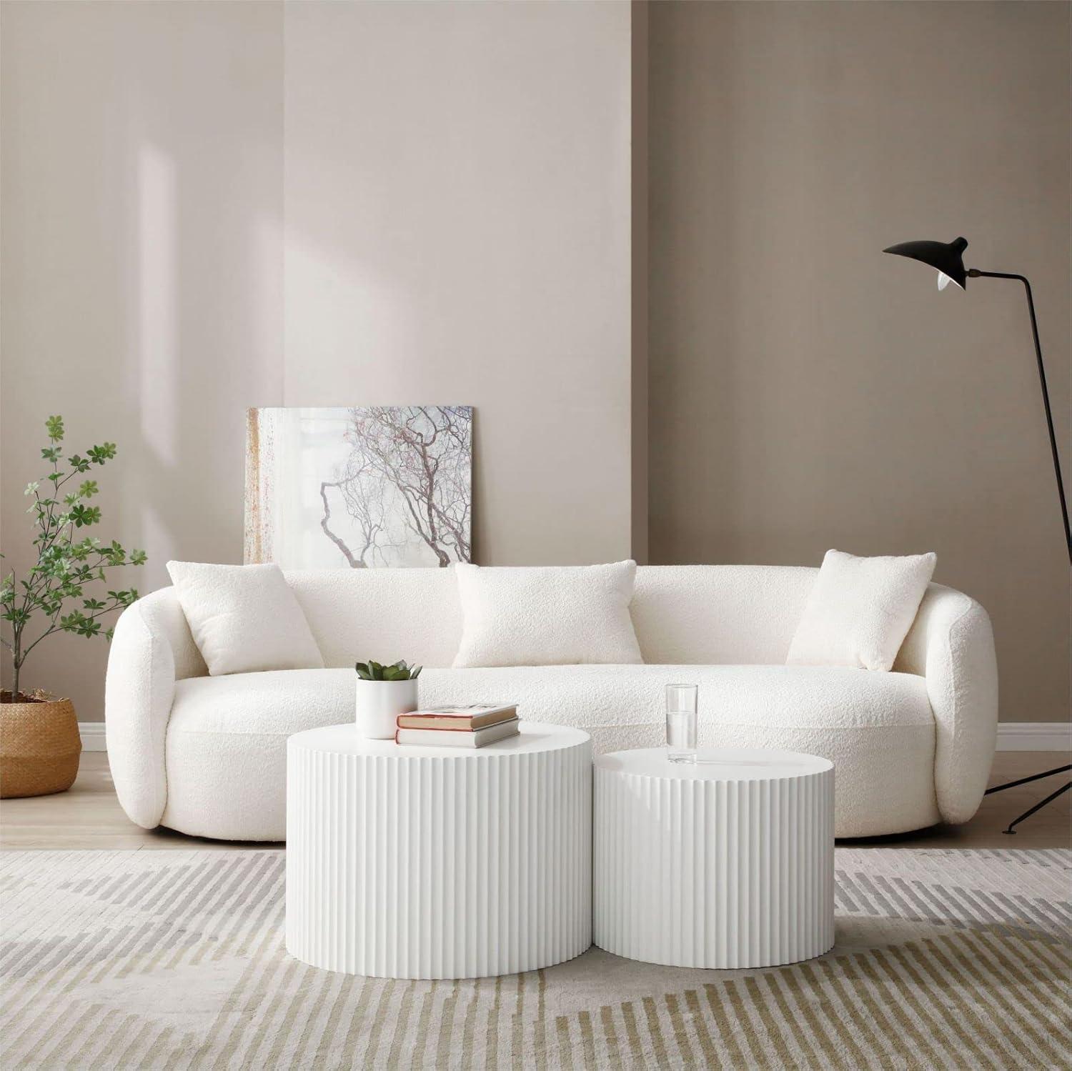 Hokku Designs Blayne 23.62" Round Nesting Coffee Table (2-Pieces)