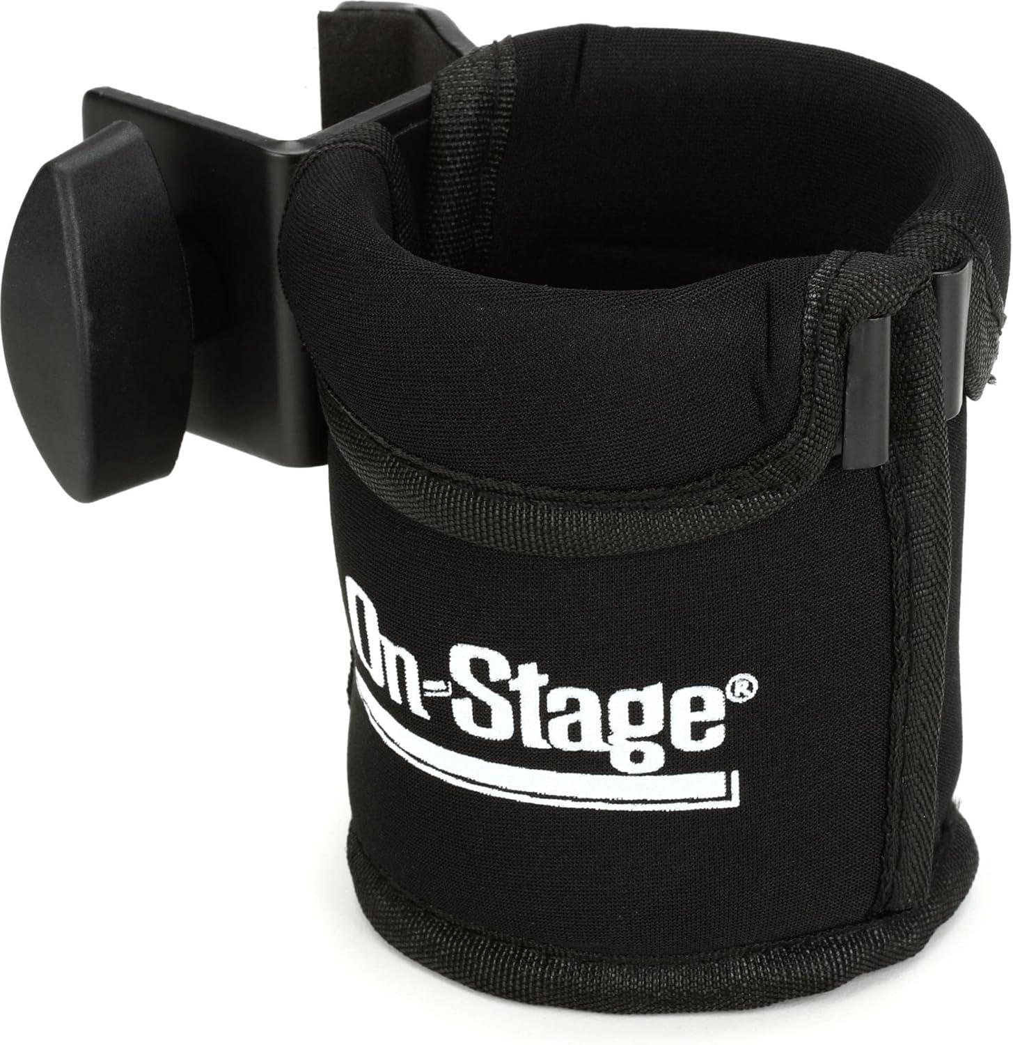 On-Stage Microphone Stand Cup Holder Black Universal Clamp