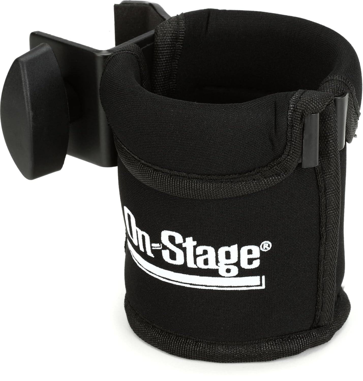 On-Stage Microphone Stand Cup Holder Black Universal Clamp