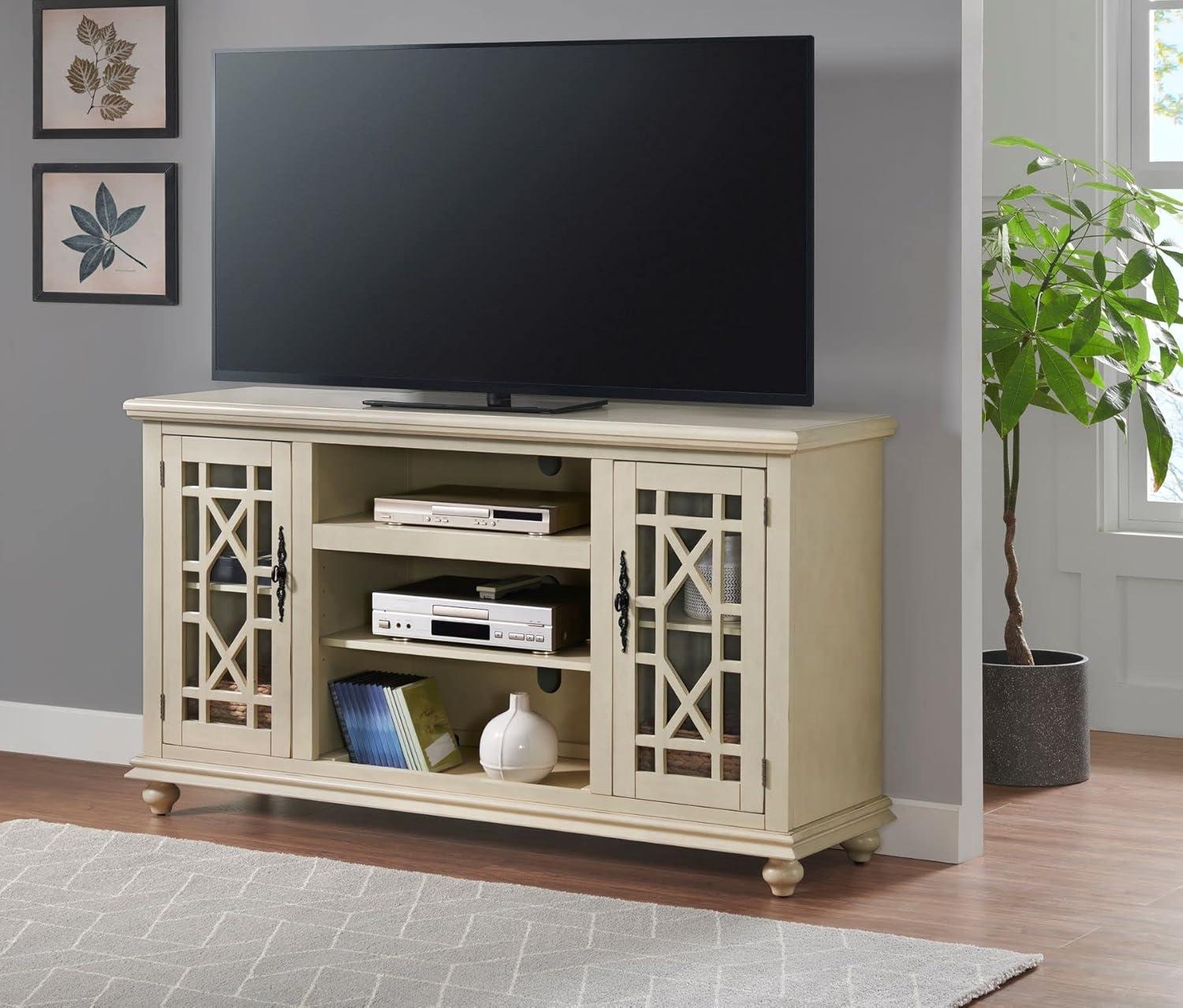 Martin Svensson Home Elegant 2 Door Antique White 63" TV Stand