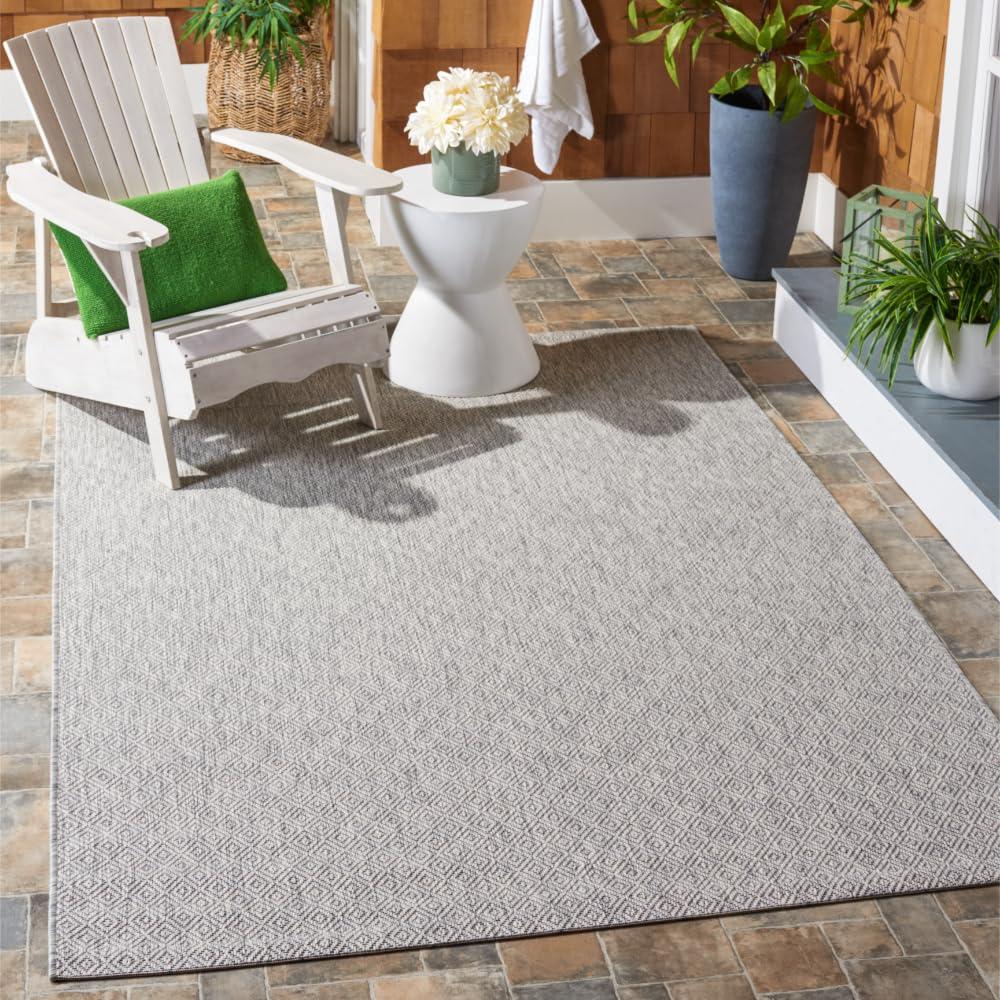 Geometric Gray Indoor/Outdoor Area Rug