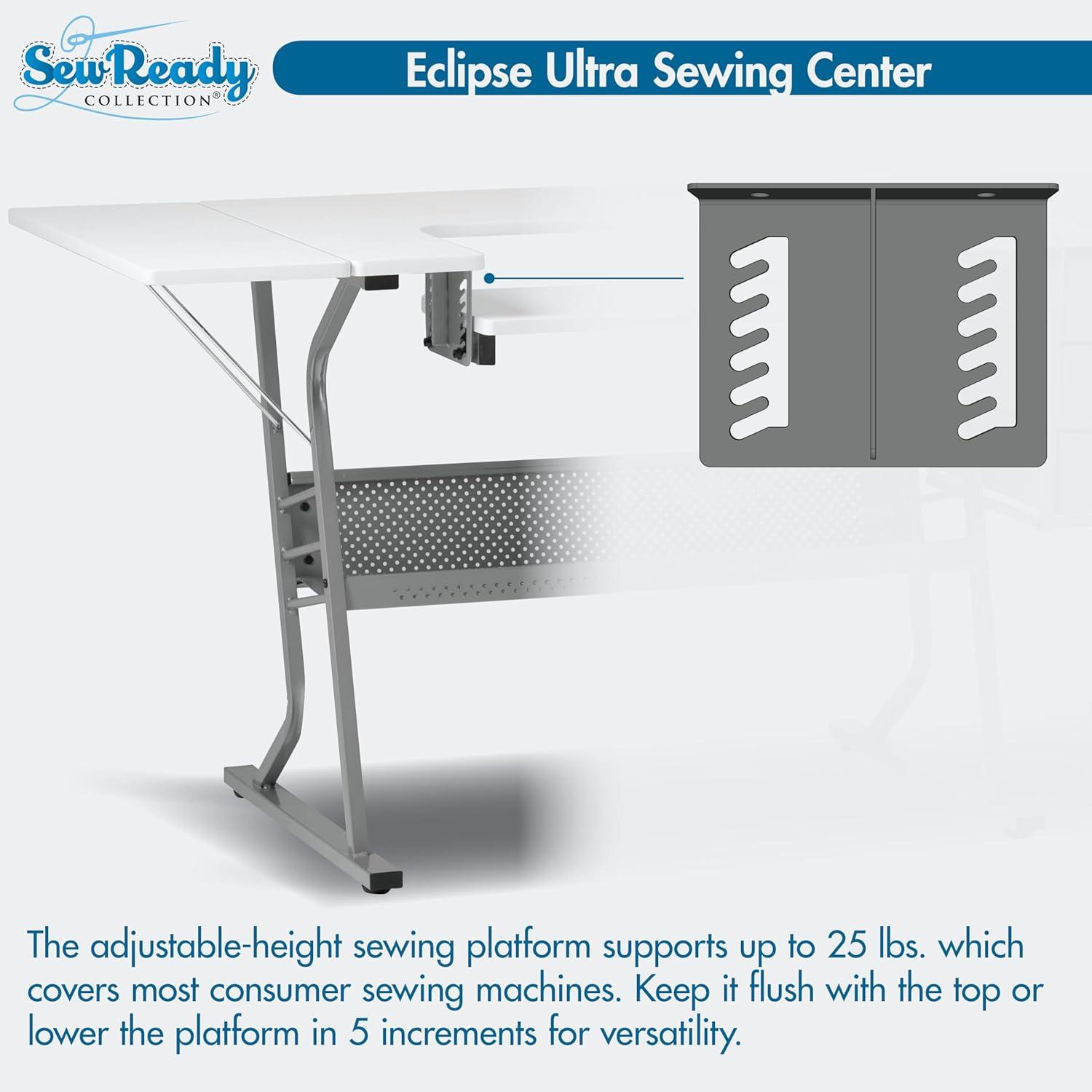 Sew Ready 60.25'' x 23.75'' Sewing Table with Sewing Machine Platform