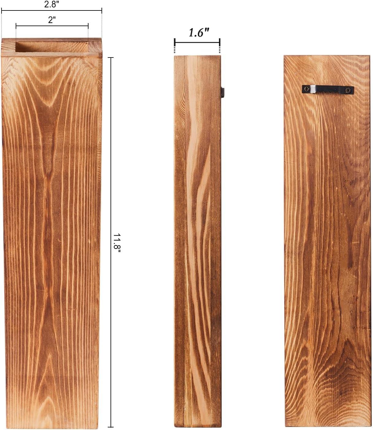 Wall Planters for Indoor Plants Modern Farmhouse Wooden Pocket Wall Vases for Dried Flowers and Faux Plants 4 Pack