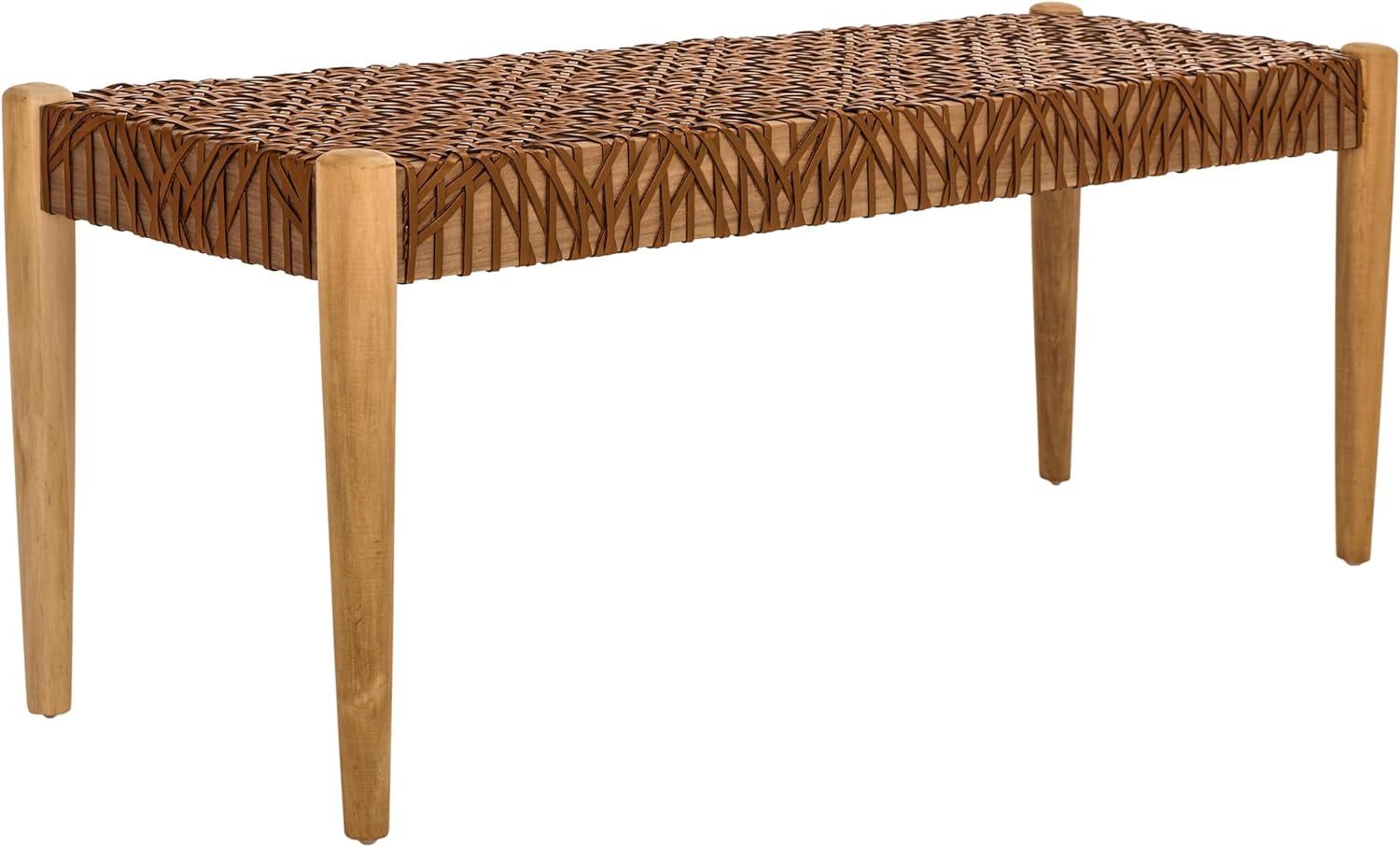 Kazbah 47" Genuine Leather Bench