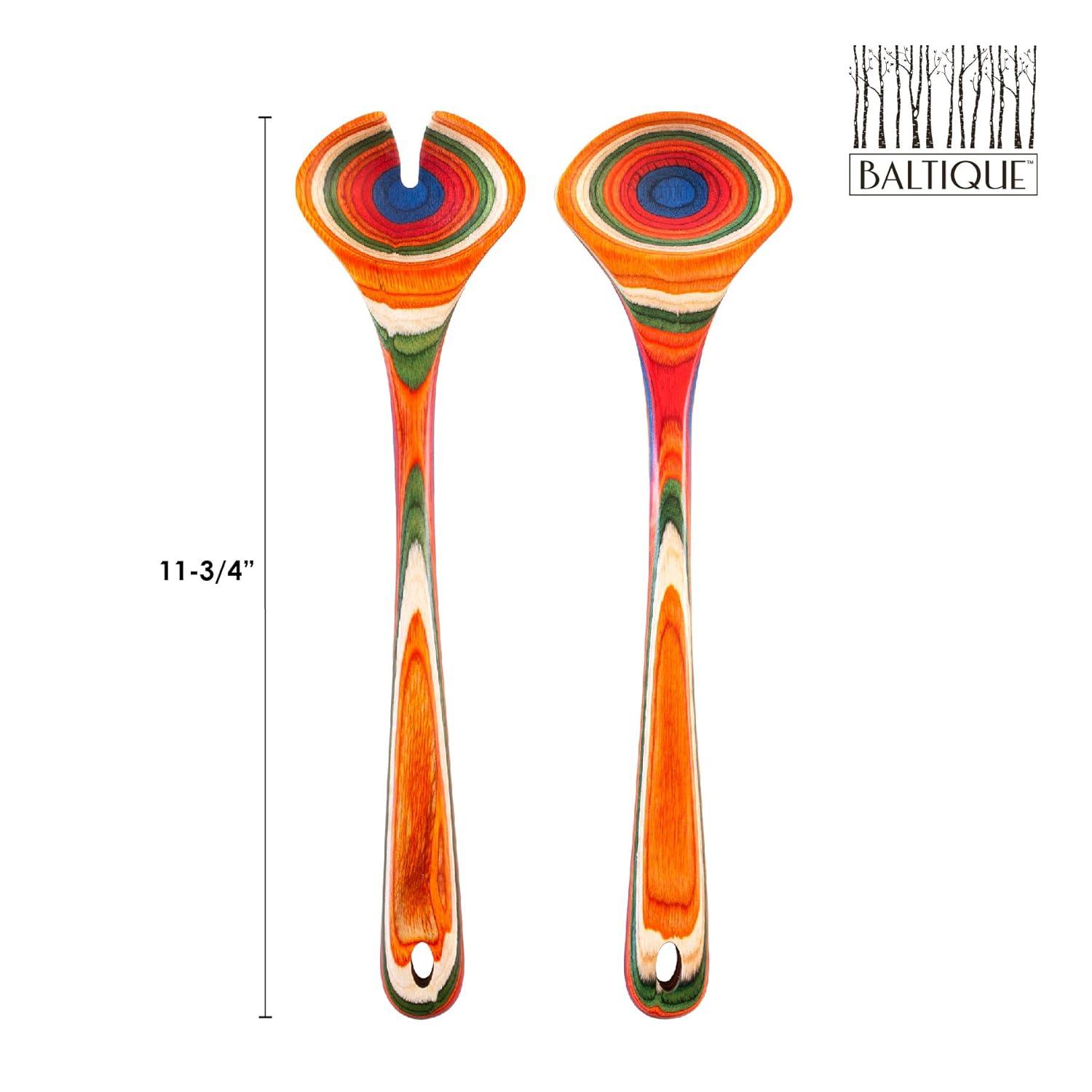 Baltique® Marrakesh Collection Wooden Salad Serving Utensil Set, 11-3/4" Long, One Pair