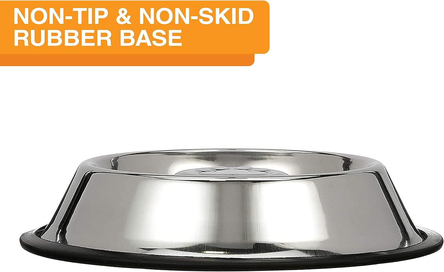 Neater Pets Stainless Steel Non-Tip Slow Feed Bowl - Improves Digestion, Stops Obesity, and Slows Down Eating, 1.5 Cup