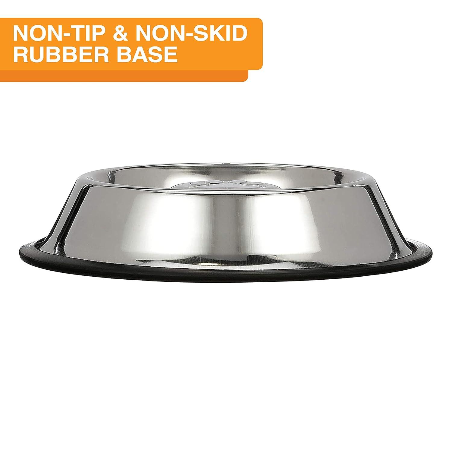 Neater Pets Stainless Steel Non-Tip Slow Feed Bowl - Improves Digestion, Stops Obesity, and Slows Down Eating, 1.5 Cup