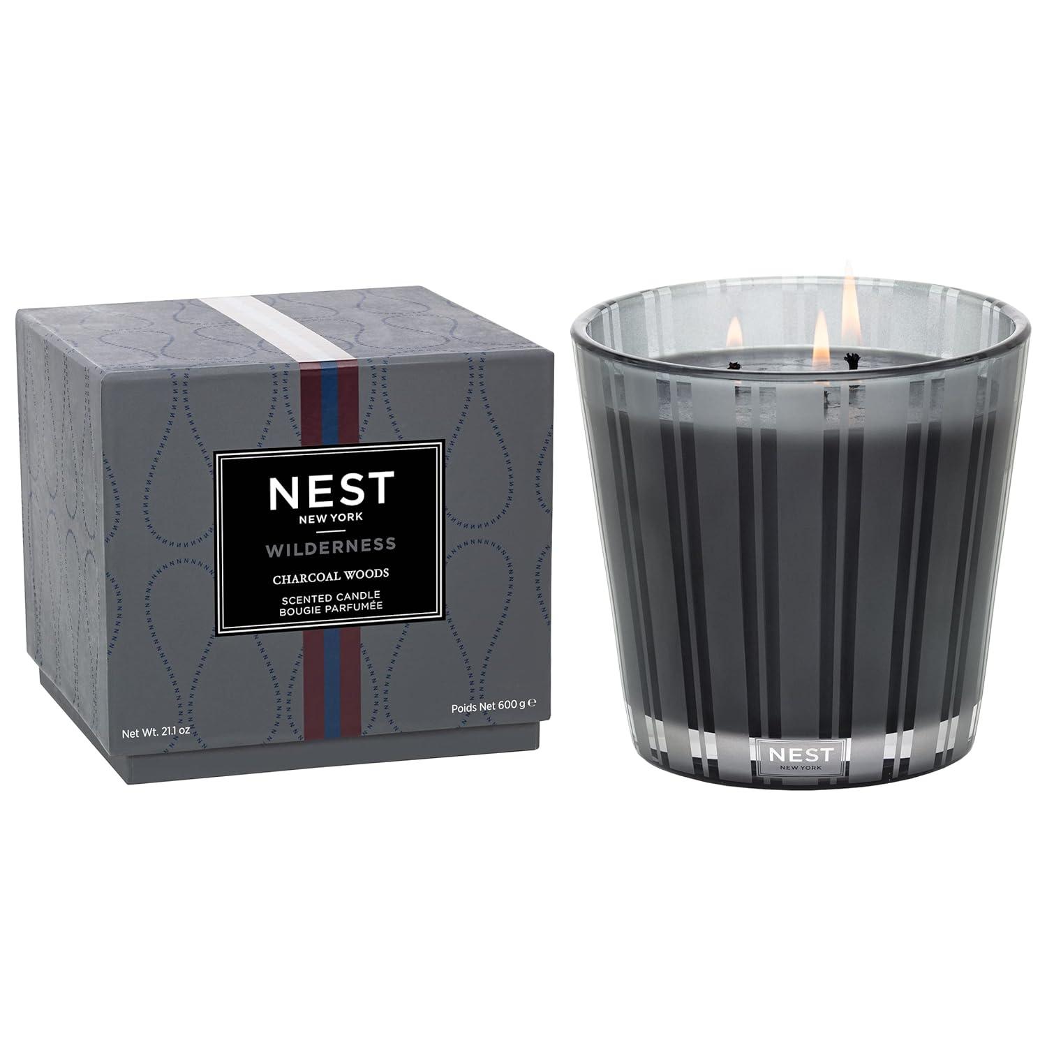Charcoal Woods Elegance 3-Wick Scented Soy Candle
