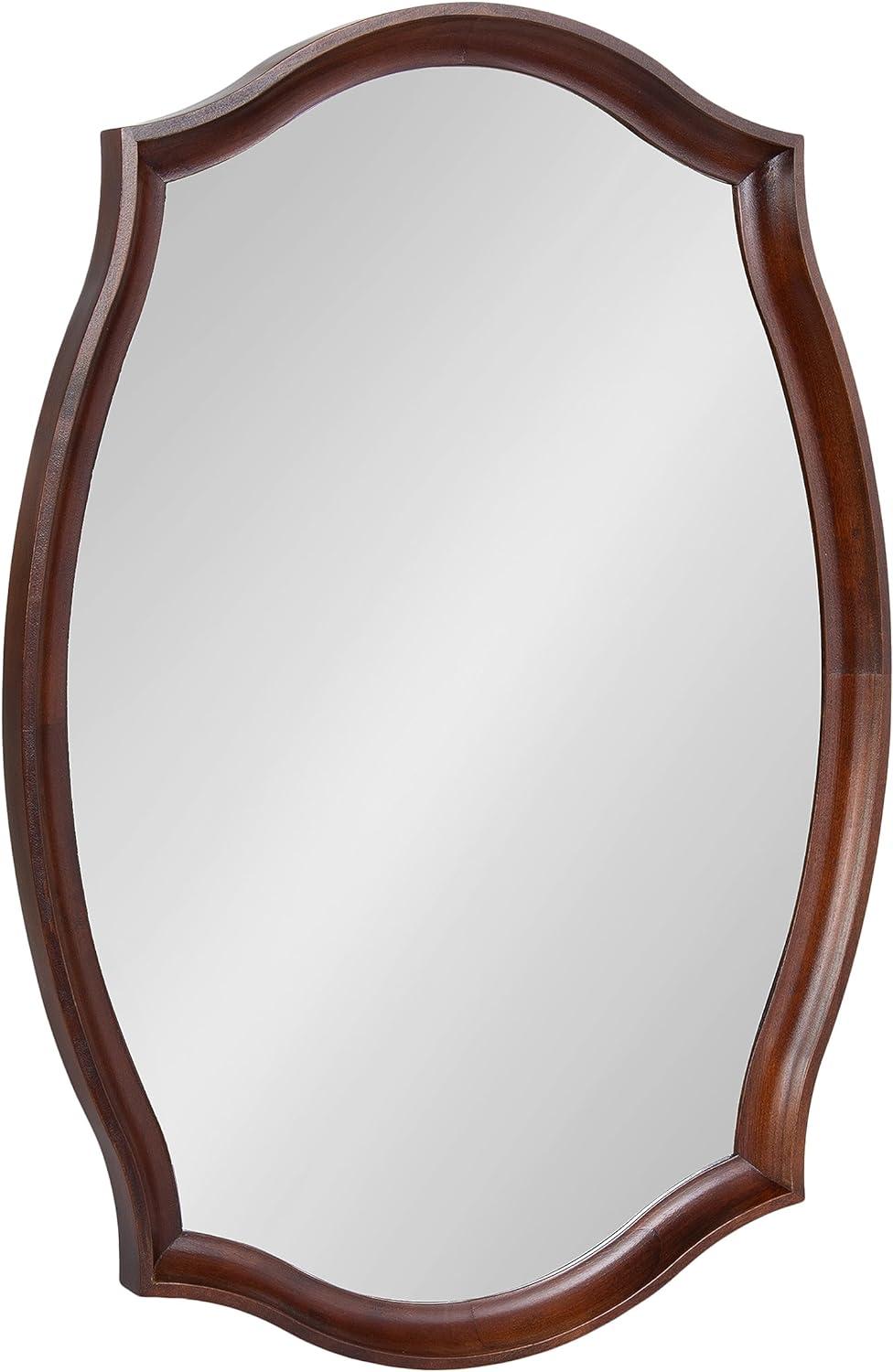 Kate & Laurel All Things Decor 24"x34" Hatherleigh Scallop Wall Mirror