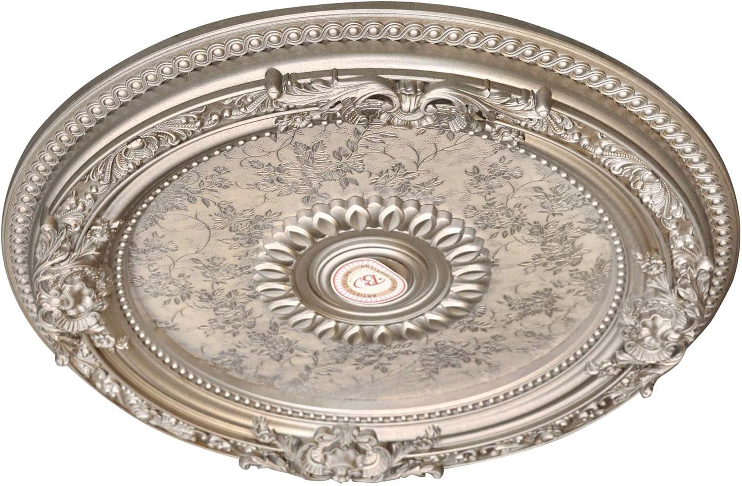 Petite Round Champagne Ceiling Medallion