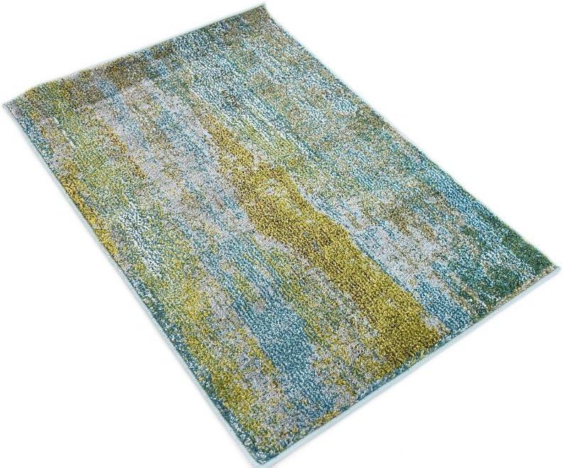 Unique Loom Jardin Collection Area Rug - Lilly (2' 2" x 3' 1" Rectangle Turquoise/Gray)