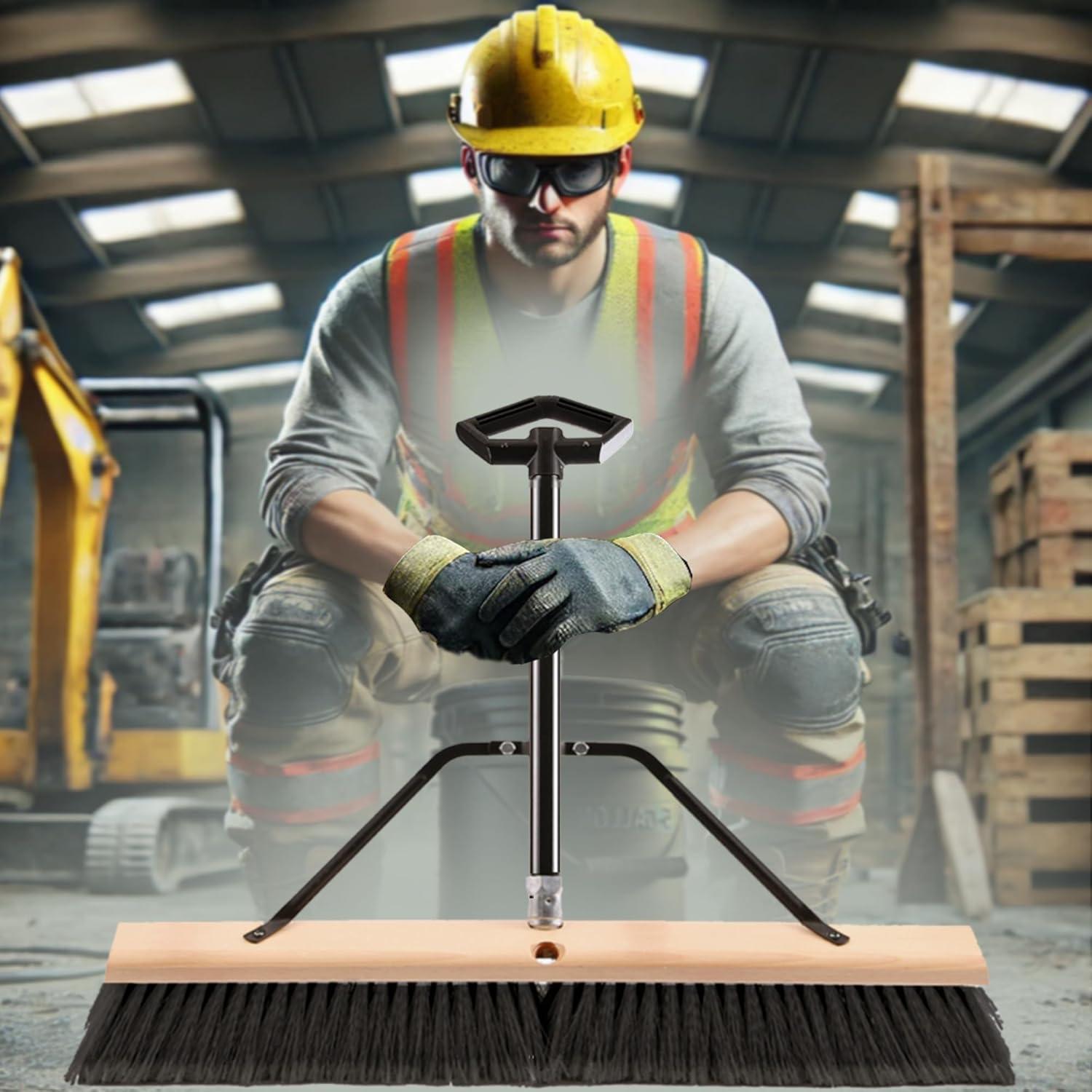 Easy Back 24 in. Outdoor Ergonomic Push Broom