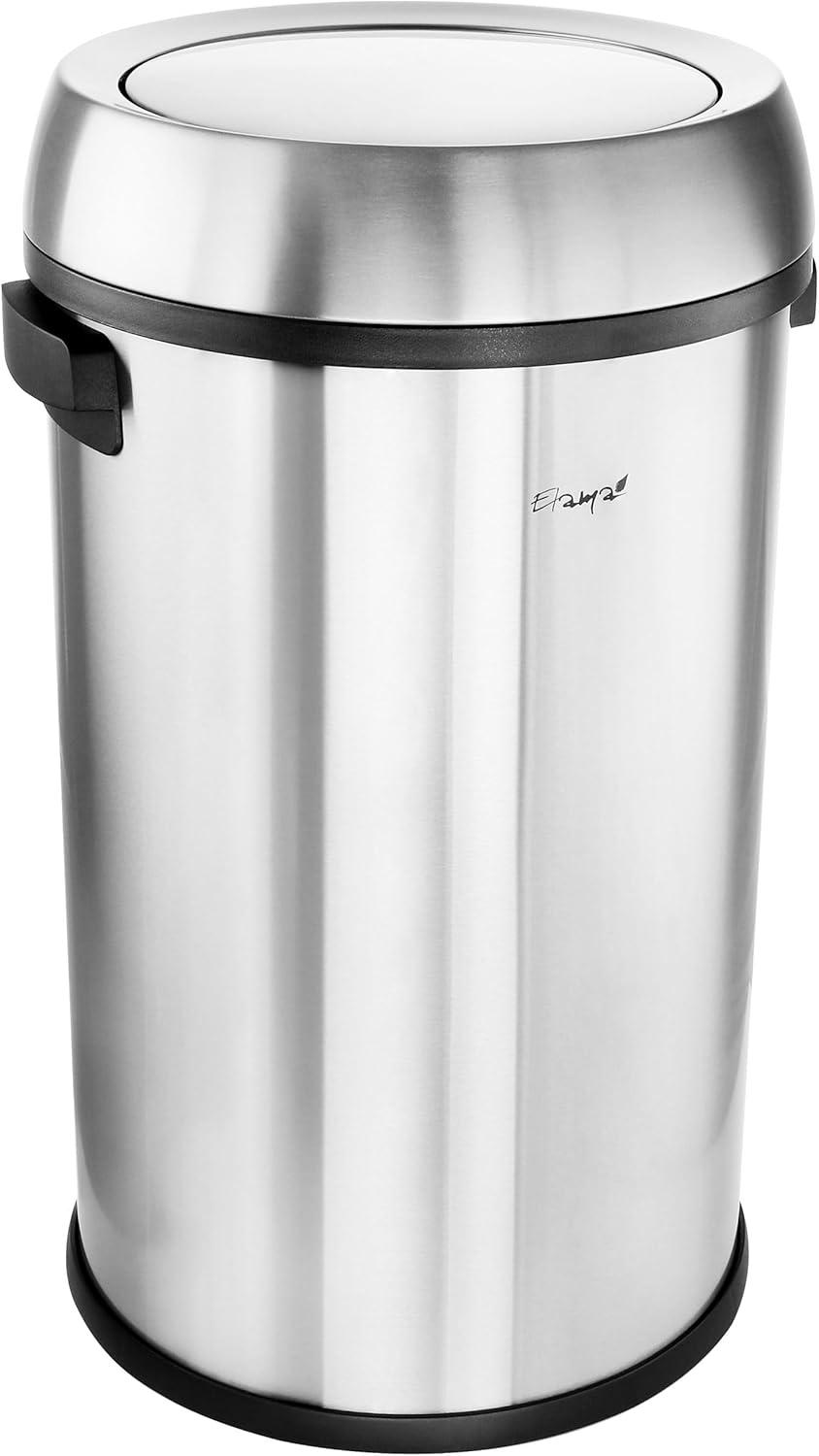 Steel Swing Lid Trash Can - 17 Gallons